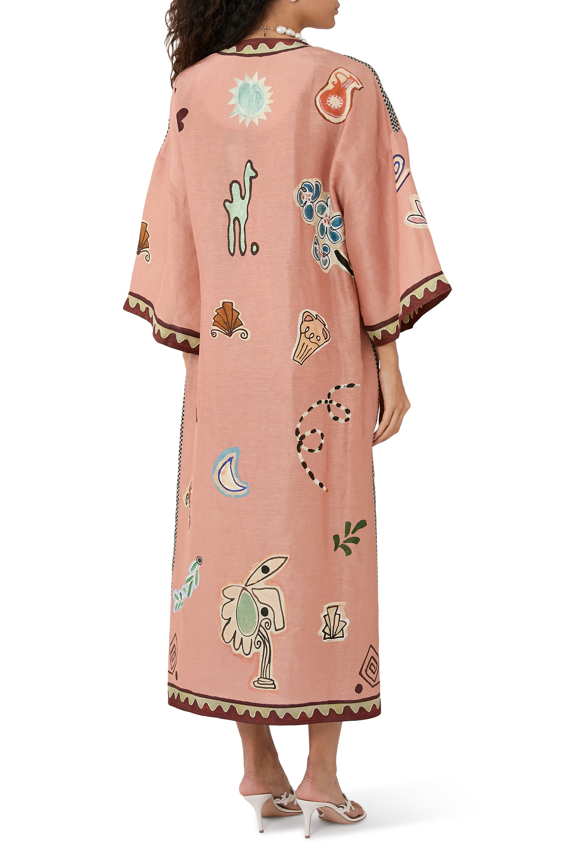 فستان لورينس بتصميم ملفوف متوسط الطول