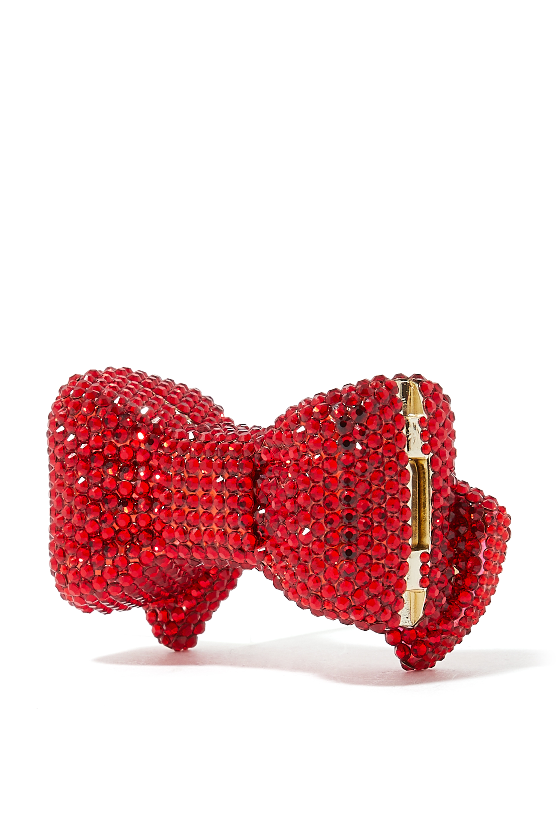 علبة أقراص دواء بتصميم ربطة فيونكة مرصع بالكريستال