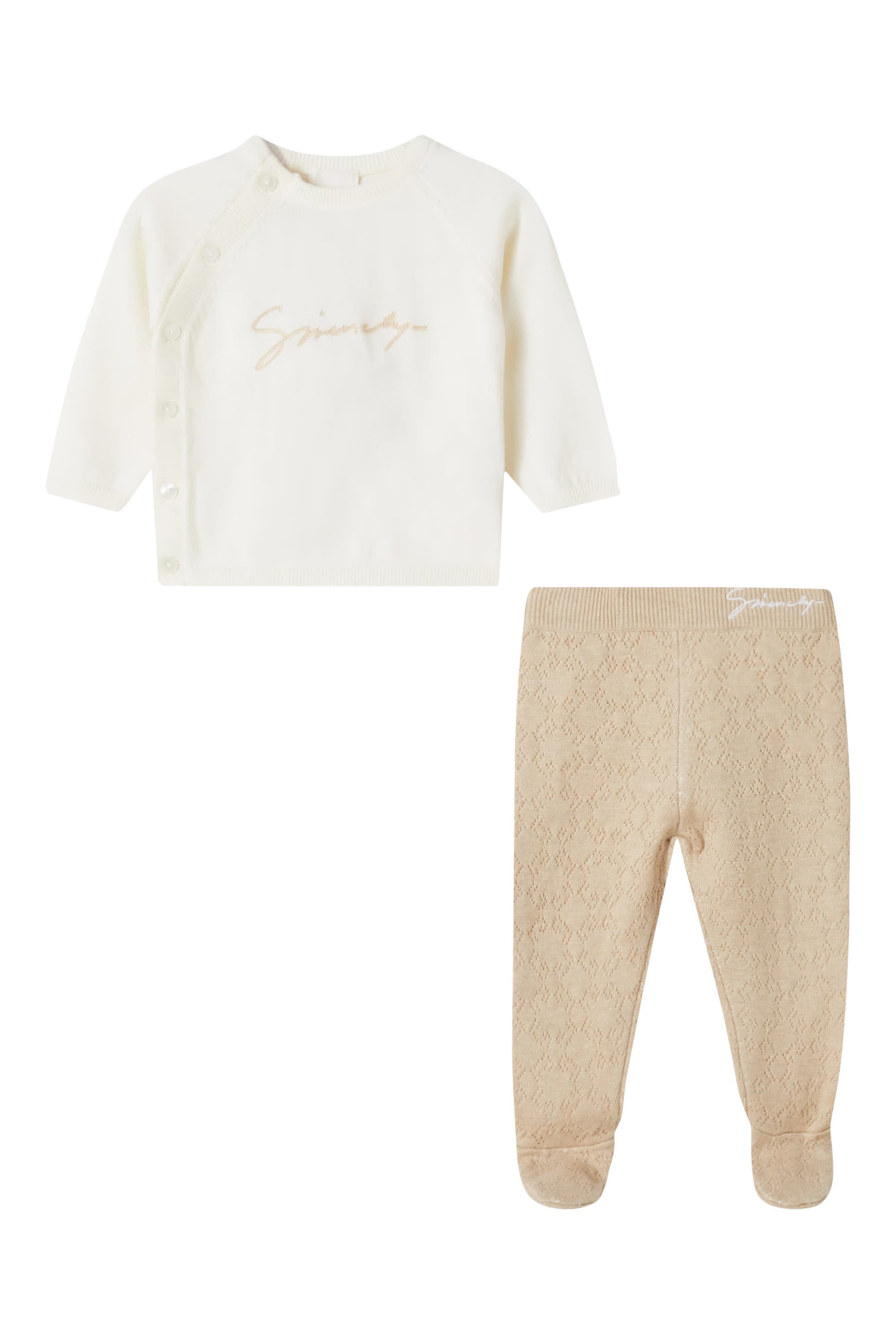  طقم كاردغان قطن، بنطال، وقبعة للأطفال