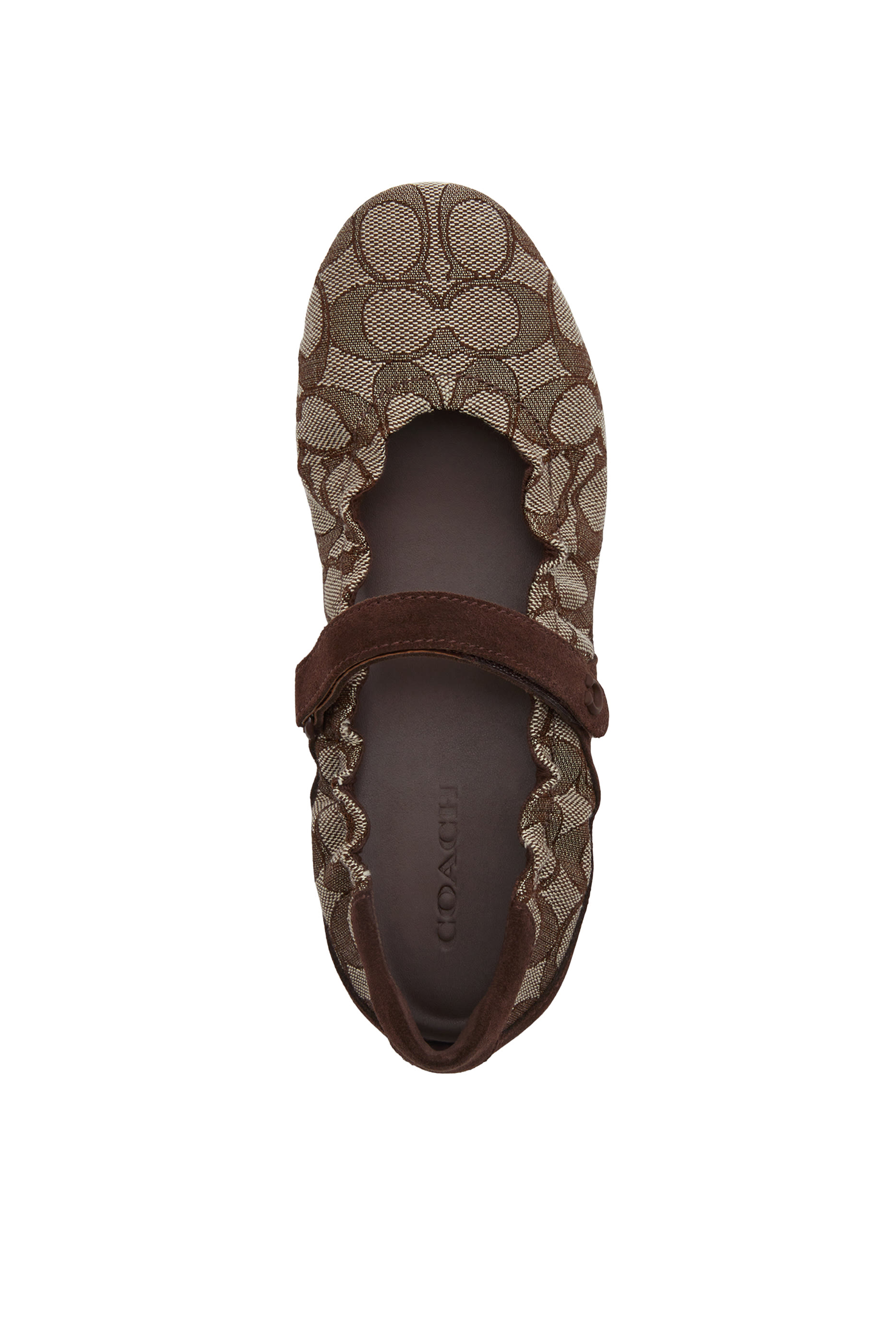 سنيكرز بنمط حذاء ماري جين جاكار محفور بشعار الماركة