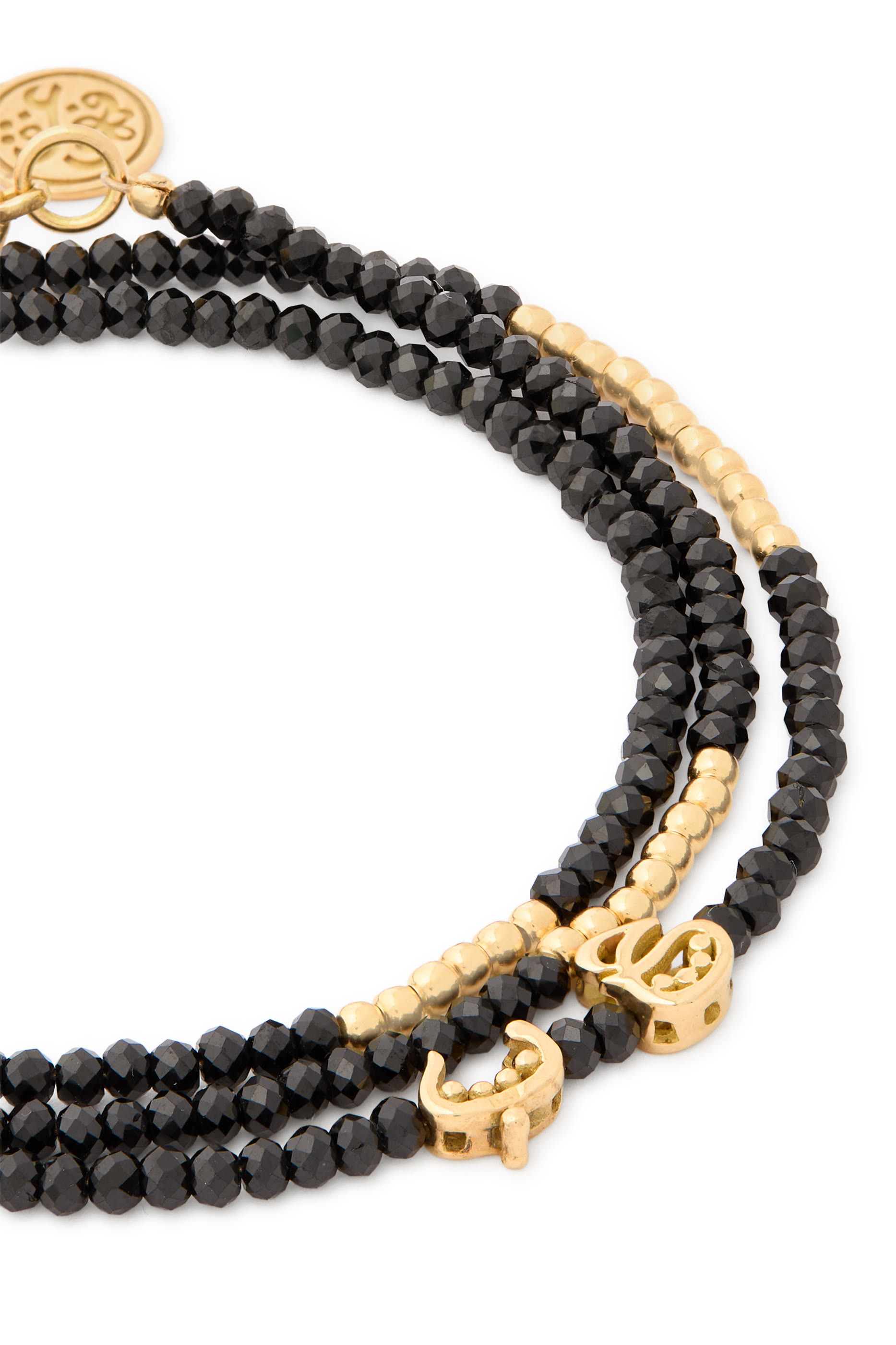 سوار ووندرز اوف نيتشر بتصميم ملفوف مرصع بالإسبينيل ذهب أصفر عيار 18