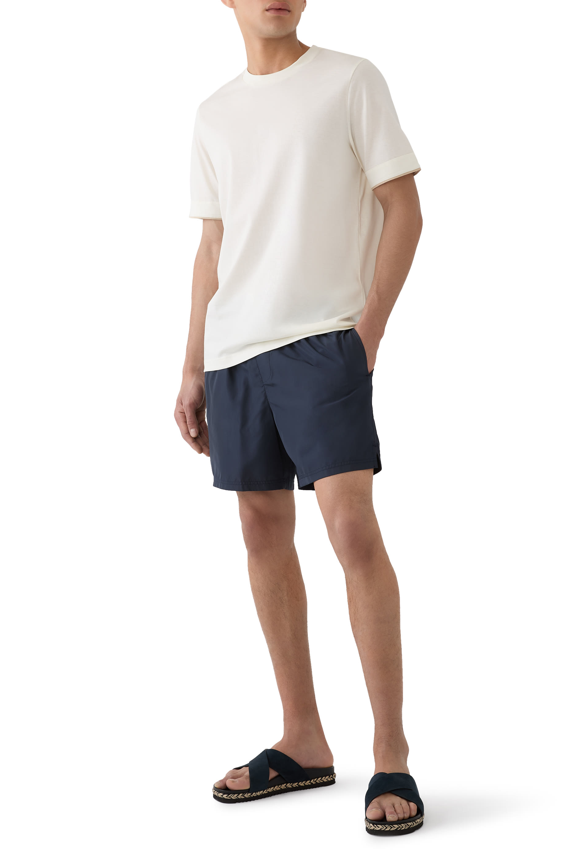 شورت سباحة بلون سادة