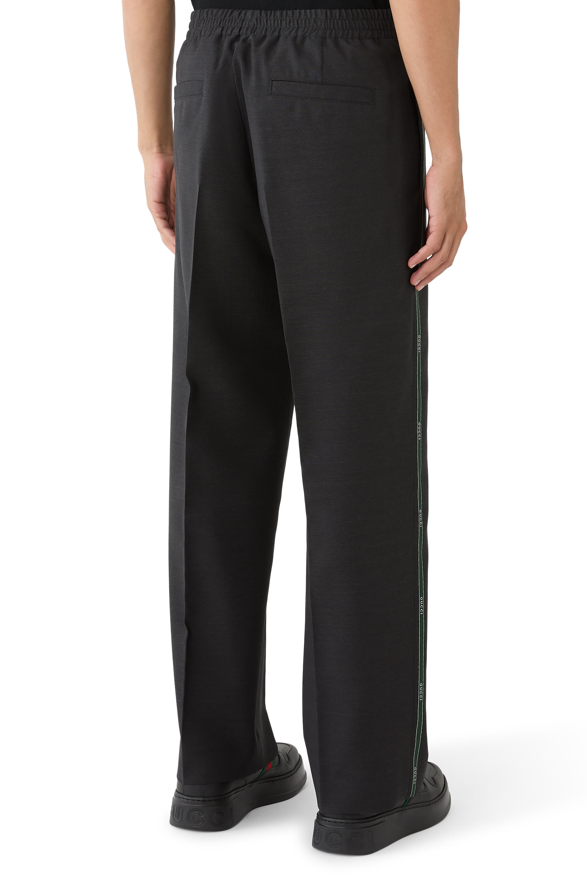 بنطال بتفاصيل غوتشي سيلفيدج صوف