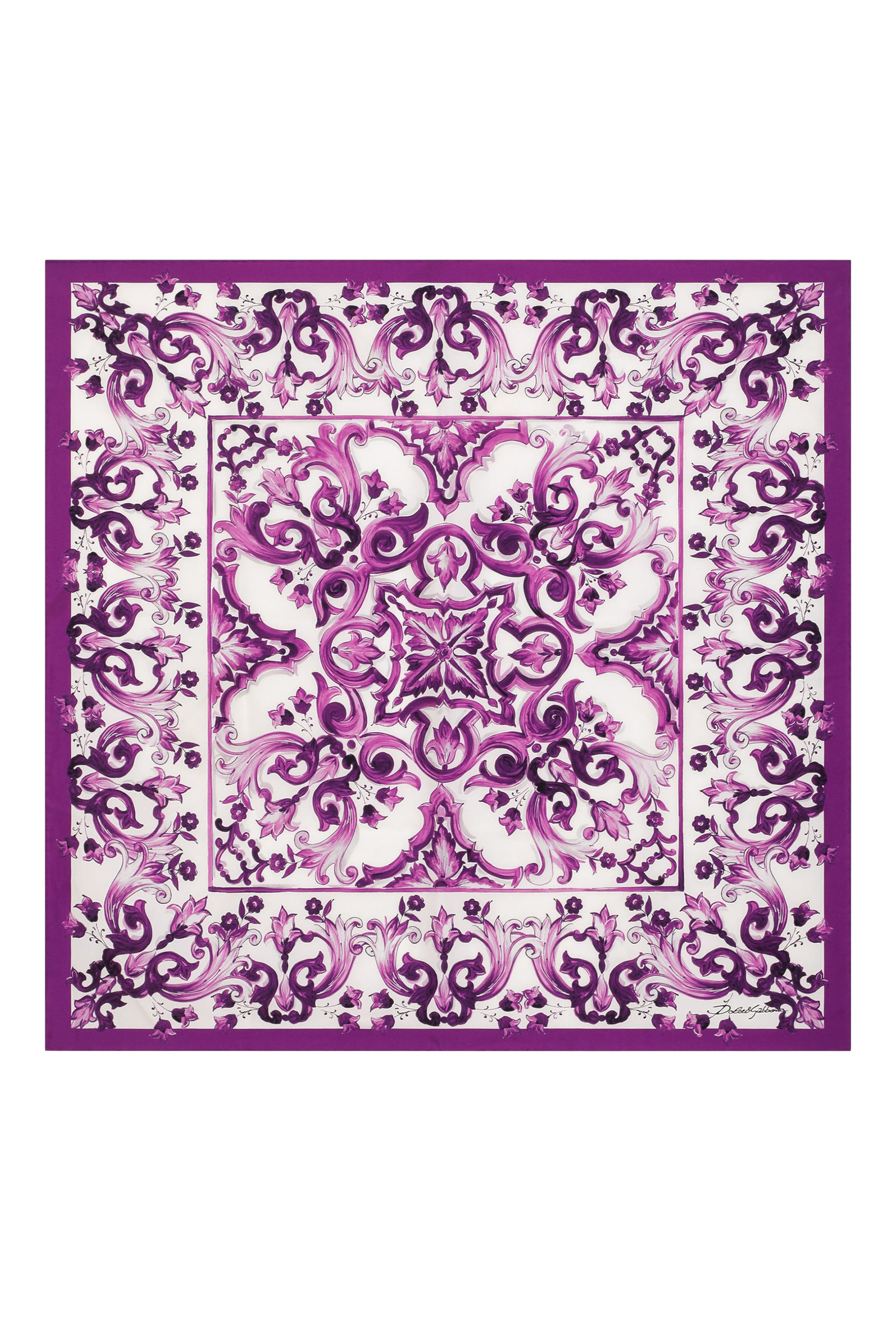 فولار بطبعة مايولكا حرير تويل