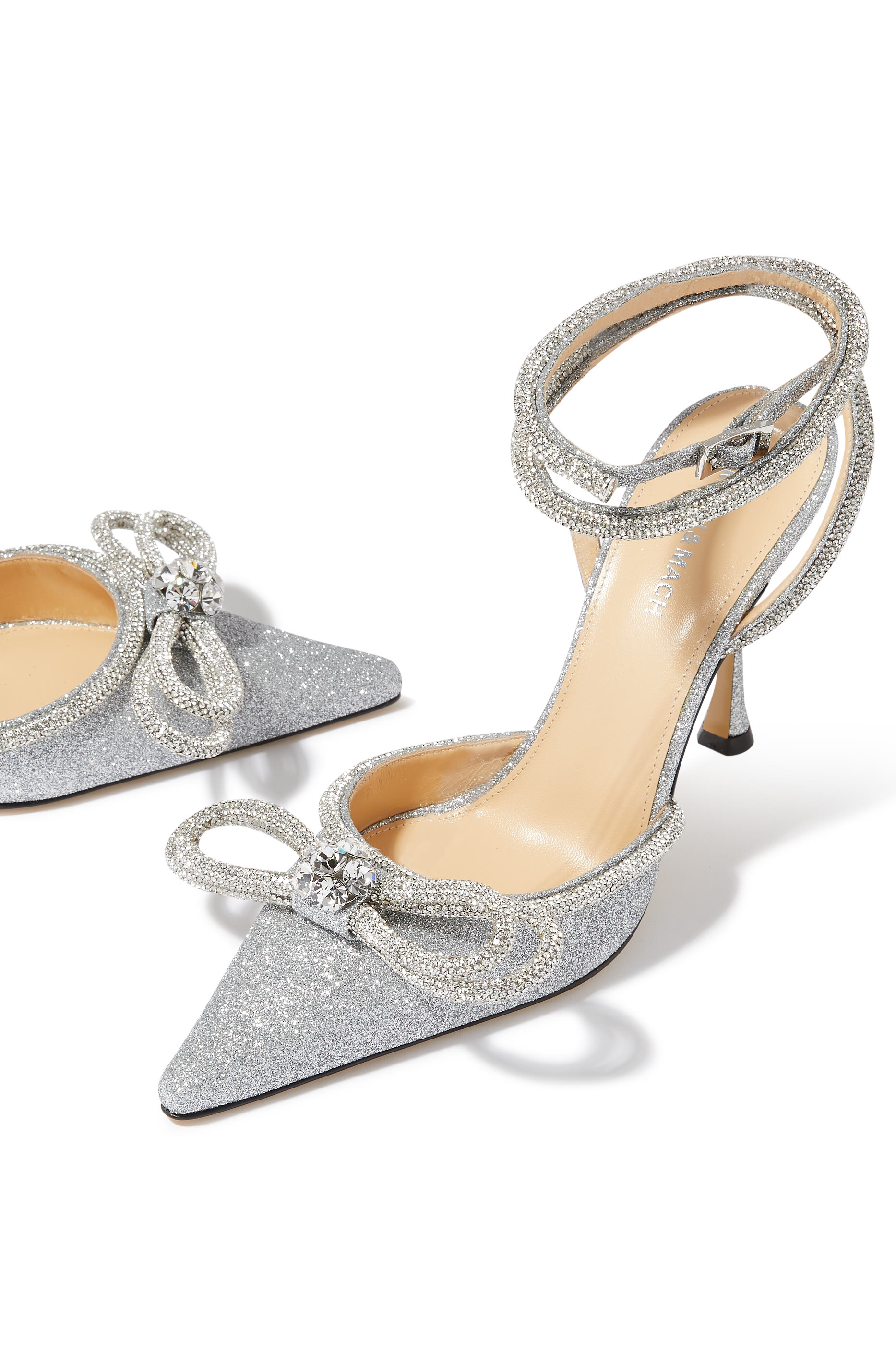 حذاء كلاسيكي 105 بربطتي فيونكة وغليتر