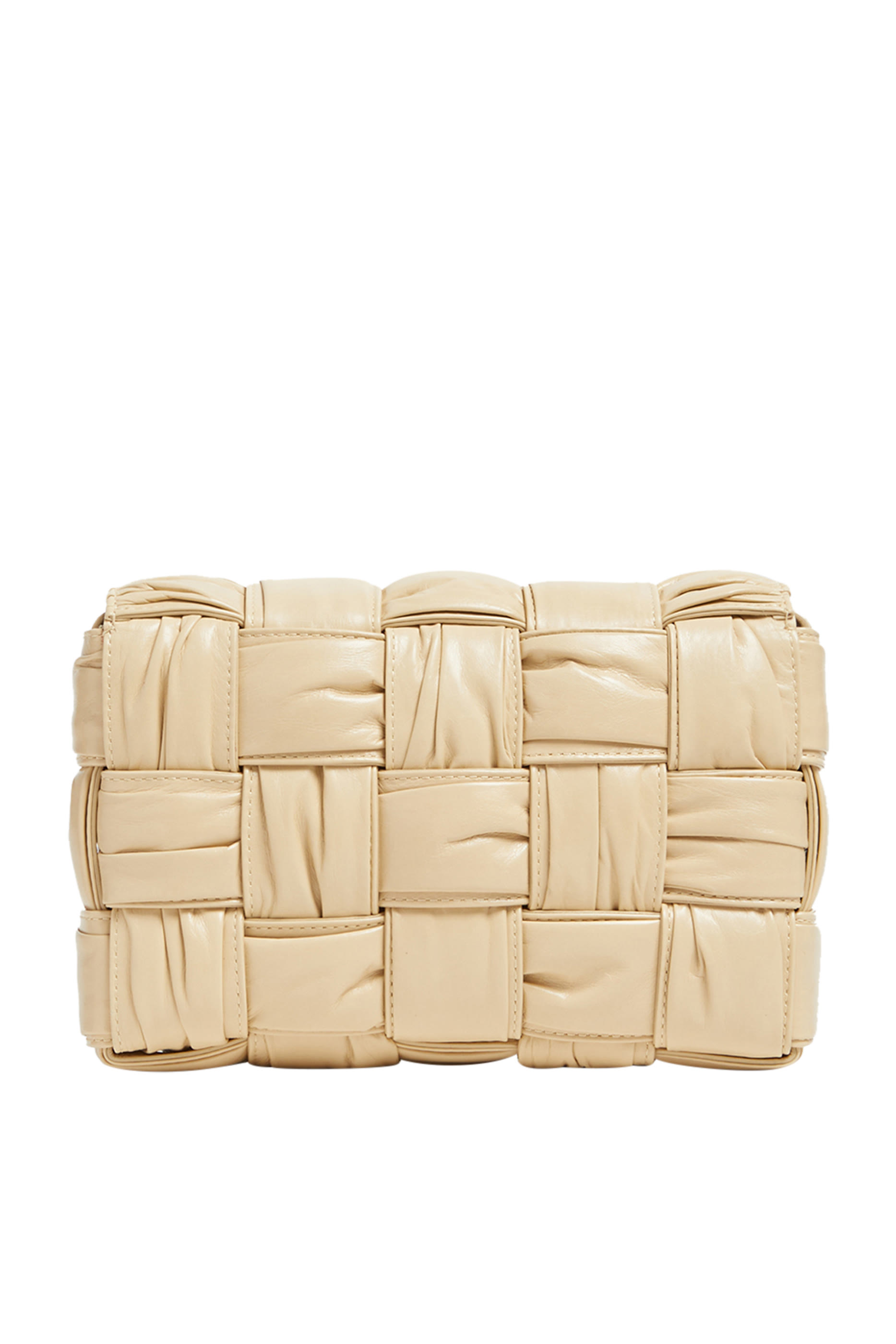 حقيبة كاسيت بتصميم مجدول بطيات