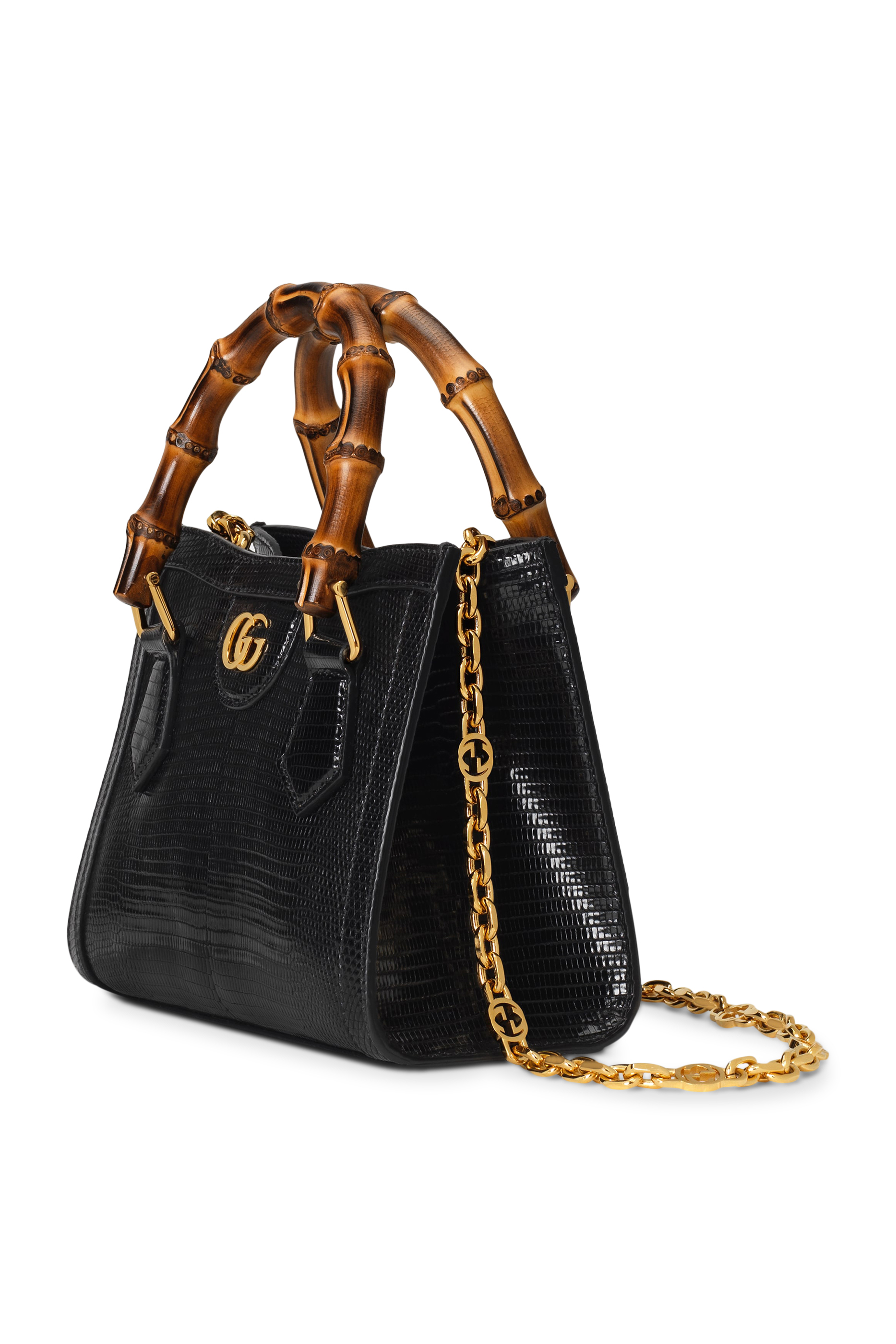 حقيبة يد ديانا صغيرة جلد سحلية