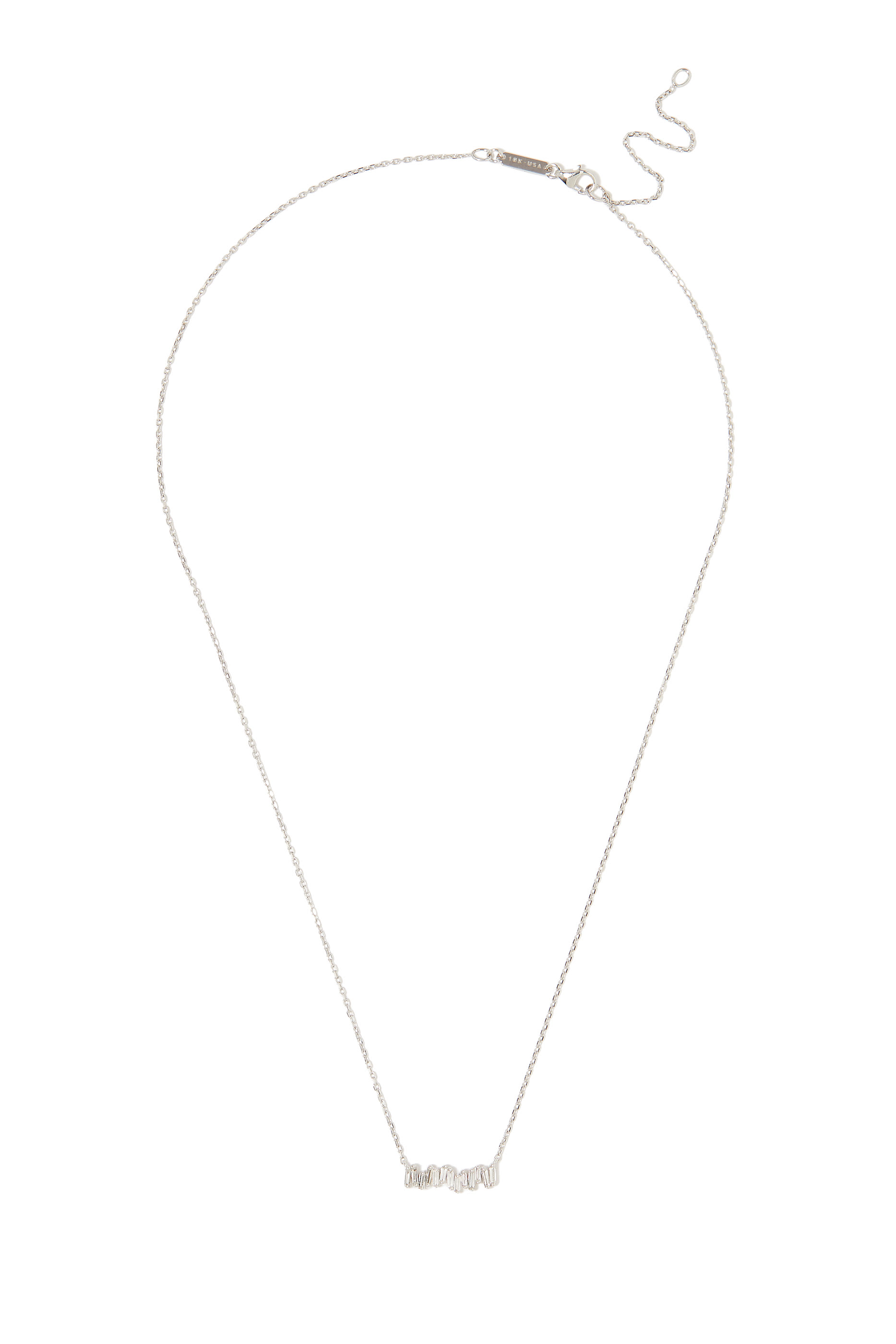 قلادة بولد بدلاية بتصميم قضيب مرصعة بالماس، ذهب أبيض عيار 18 قيراط