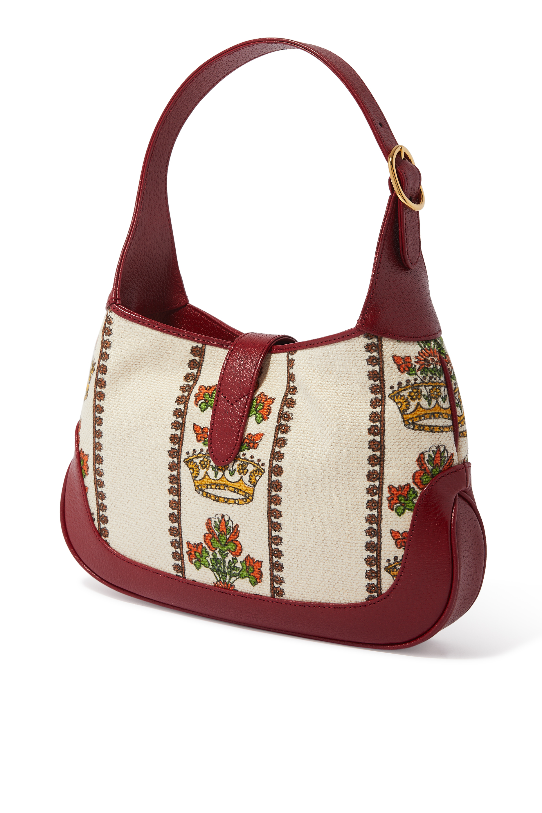 حقيبة جاكي 1961 صغيرة جاكار بلون عاجي من مجموعة Gucci 100