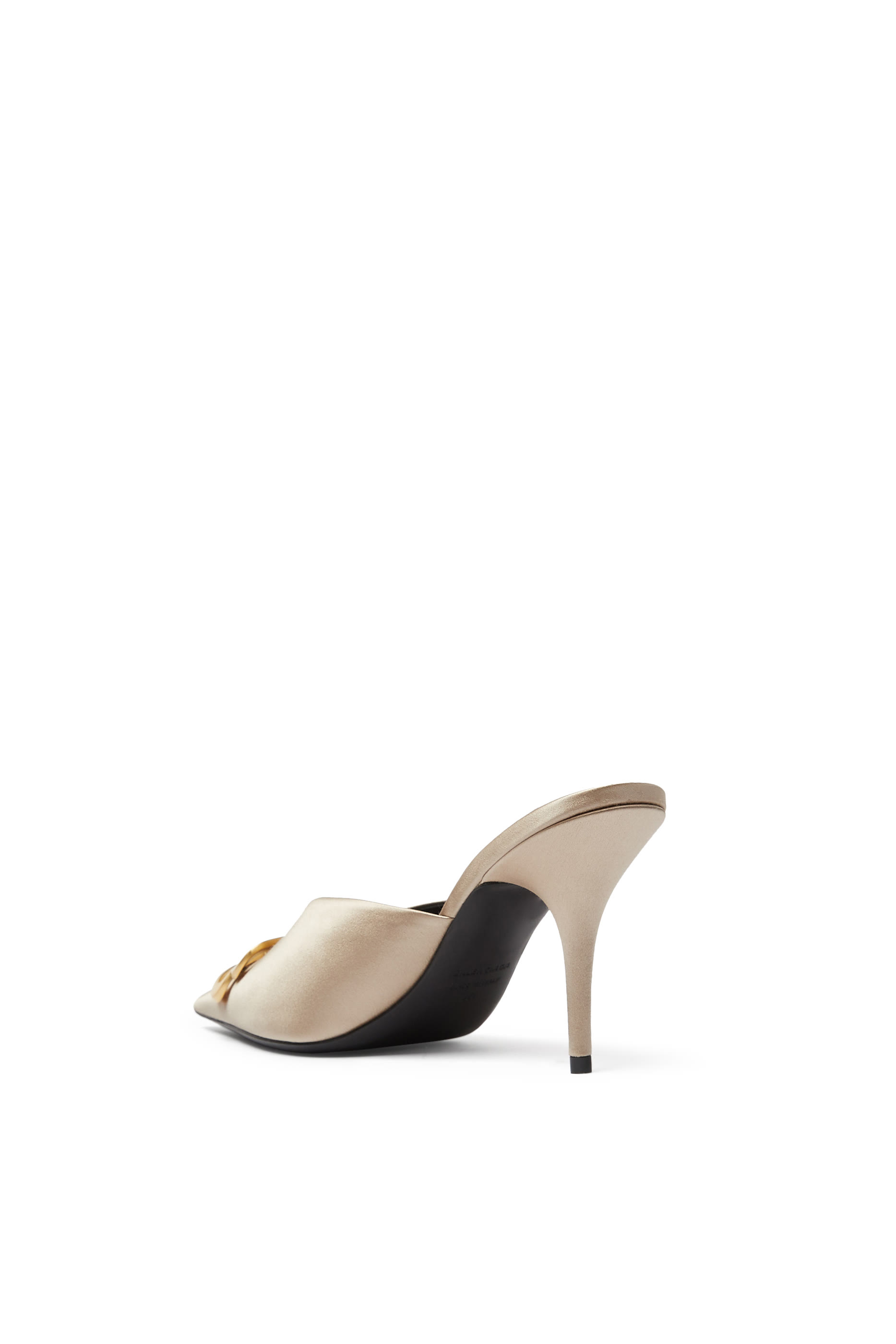 حذاء مفتوح من الخلف 80 بمقدمة مدببة وشعار حرفي الماركة