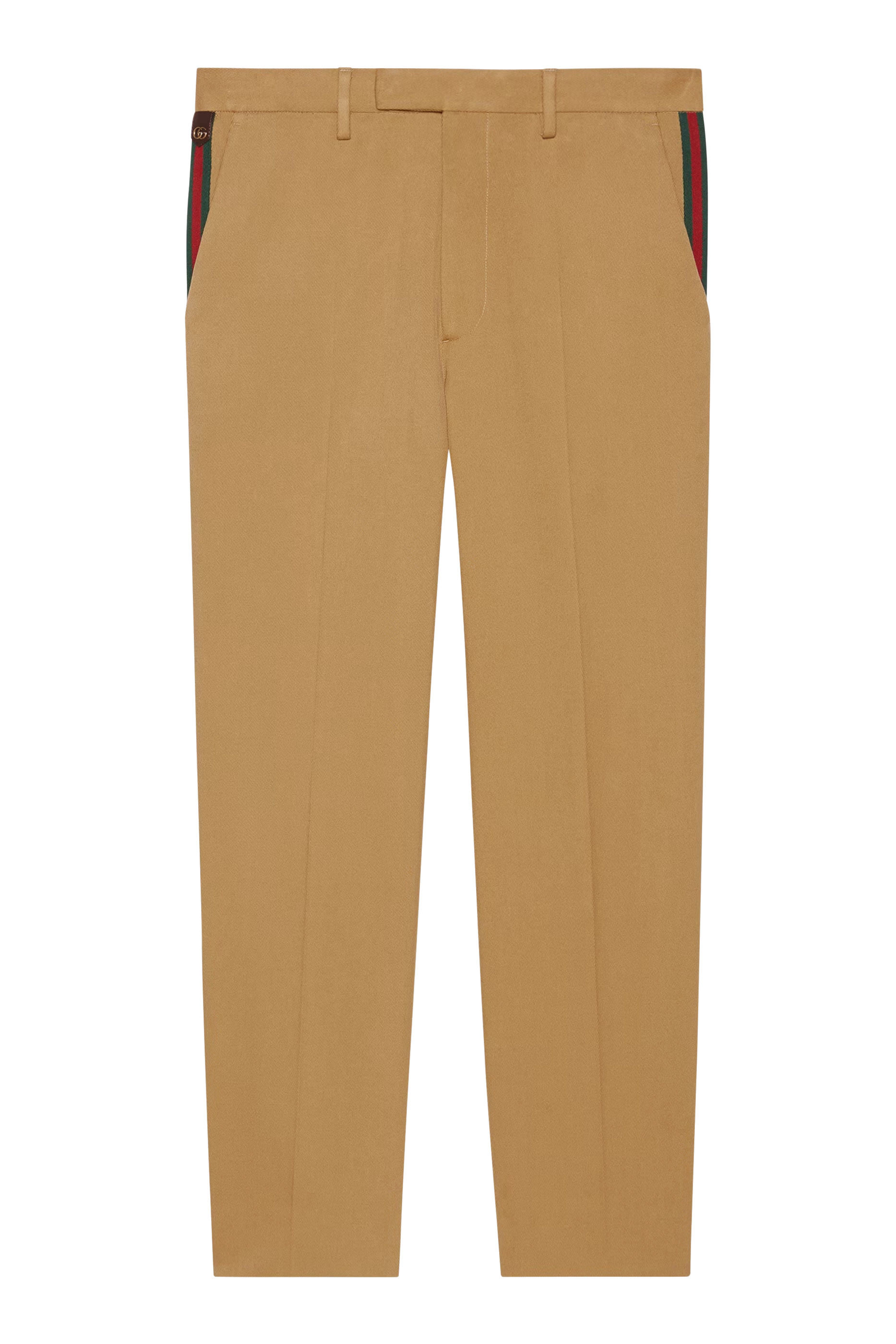 بنطال بطول الكاحل قطن بشريط ويب