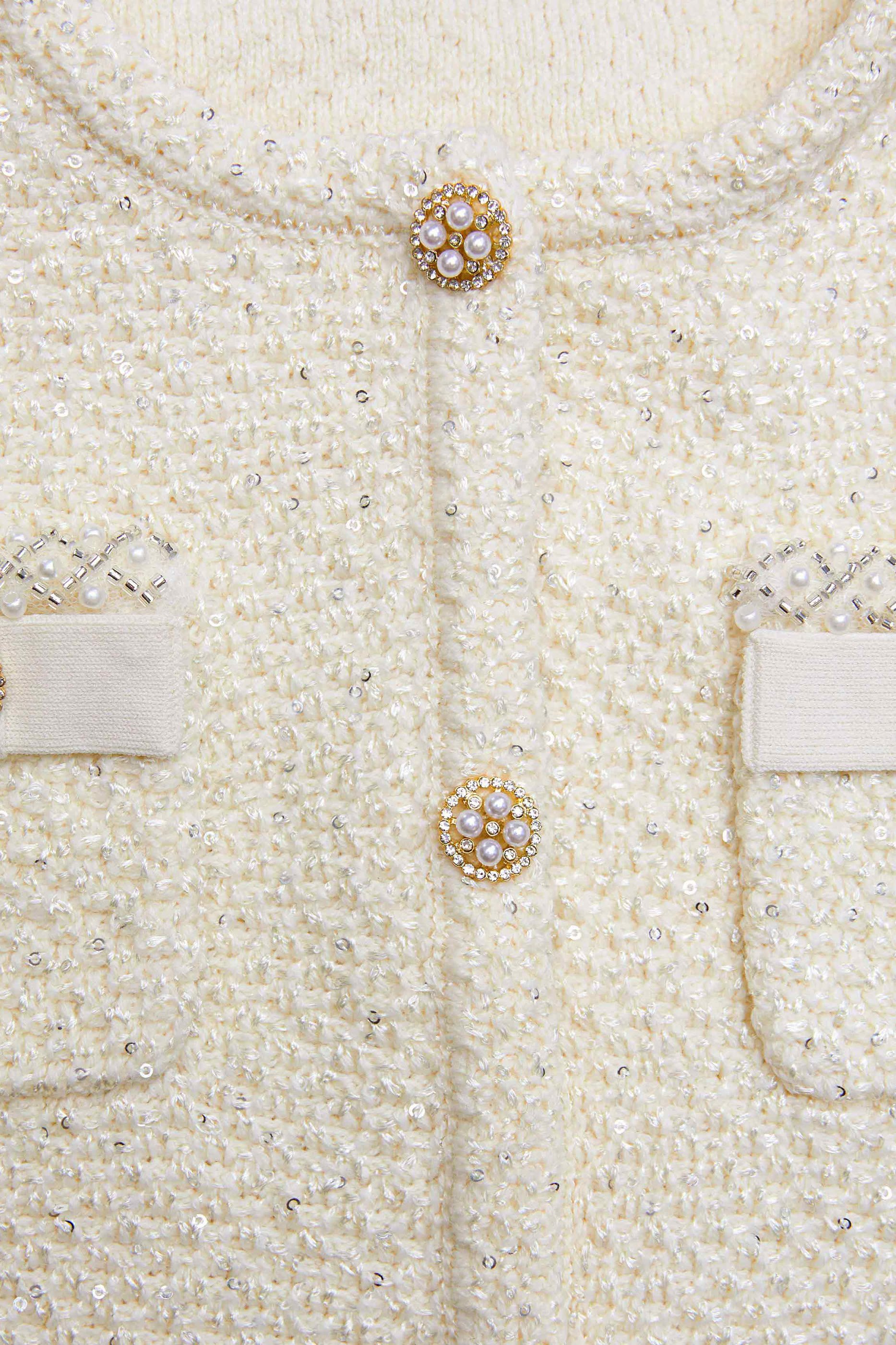 فستان منسوج مزين بترتر للأطفال