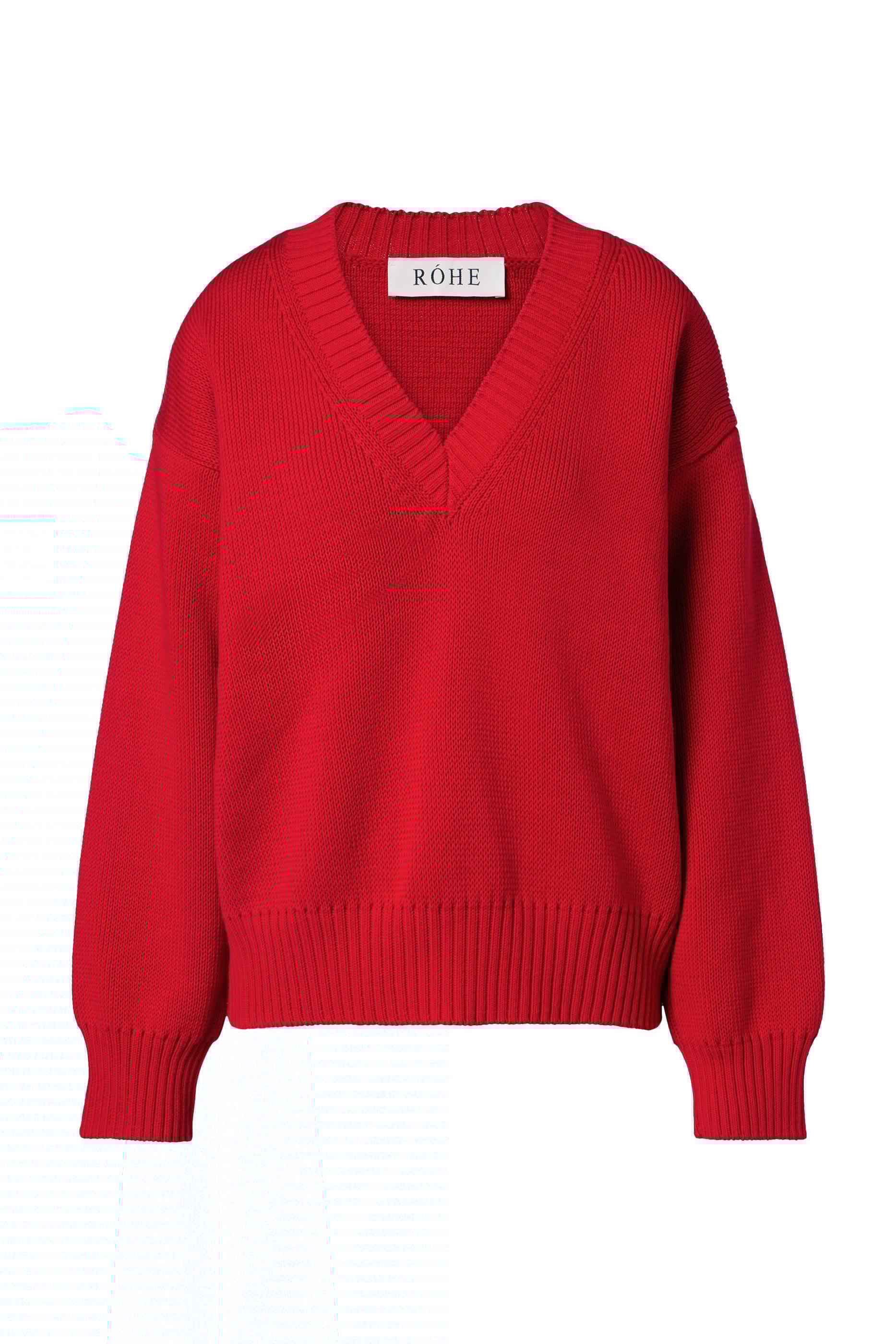 سترة منسوجة بياقة V