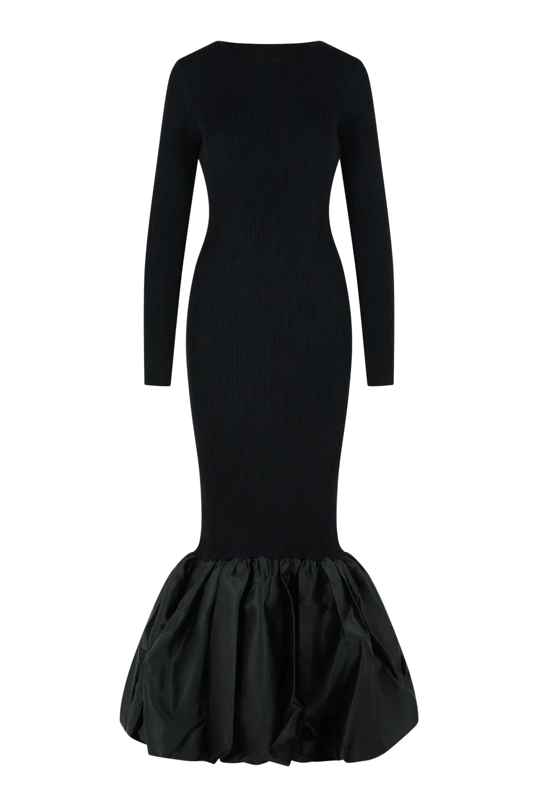 فستان طويل منسوج بفتحات