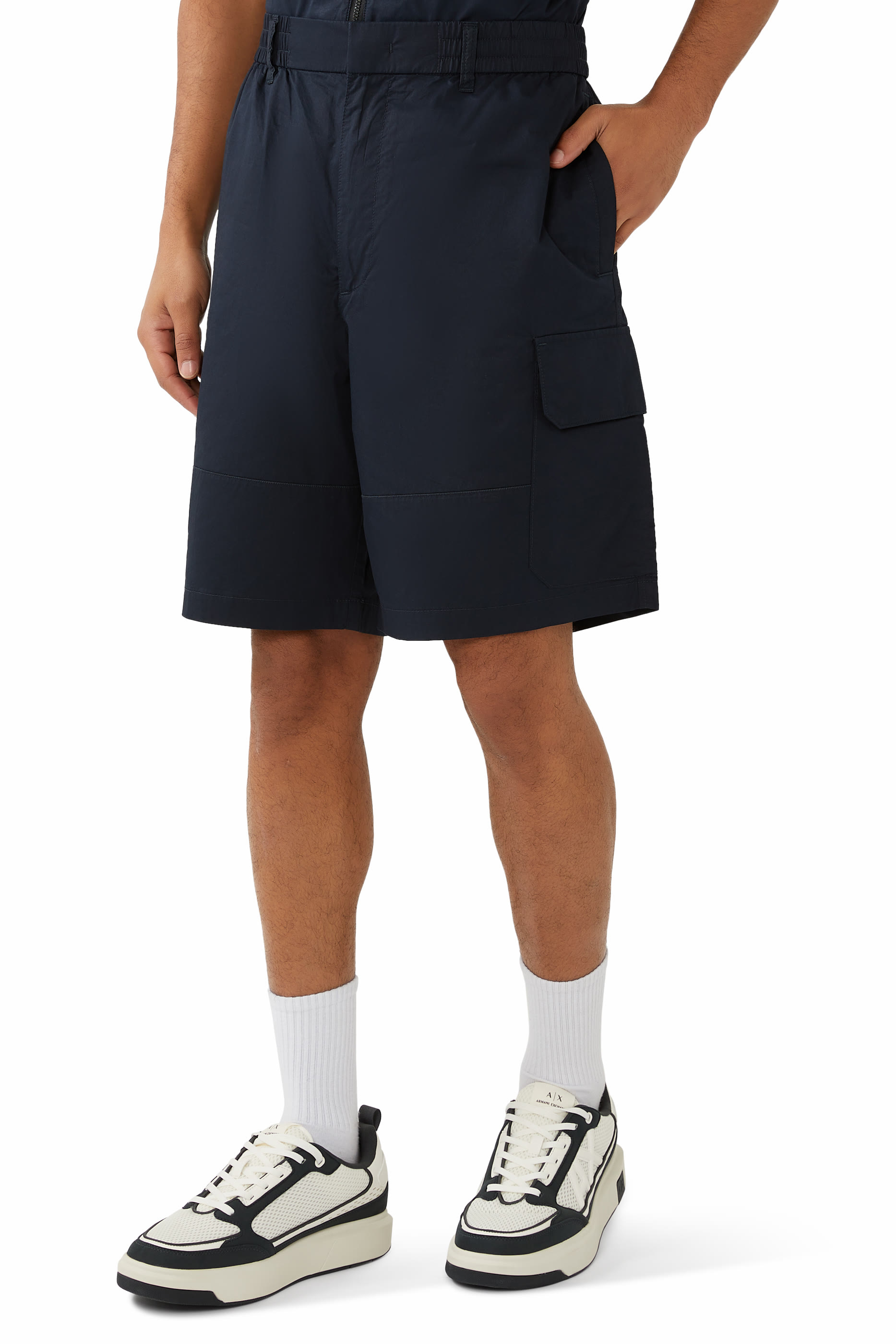 شورت كارغو رياضي بجيوب طويلة