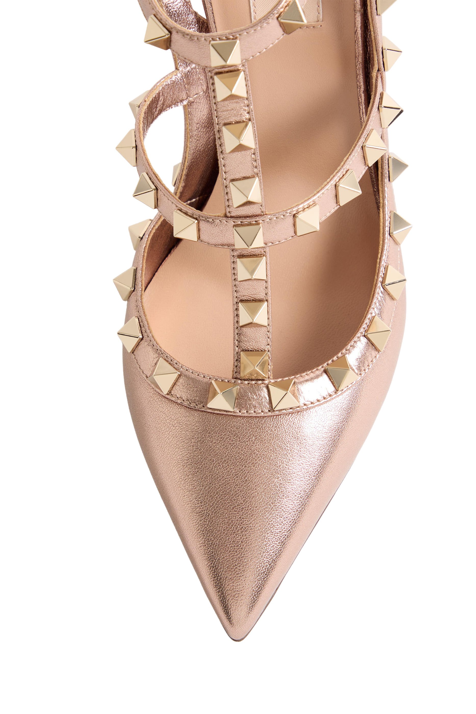 حذاء كلاسيكي 100 بتصميم قفص بحلي هرمية