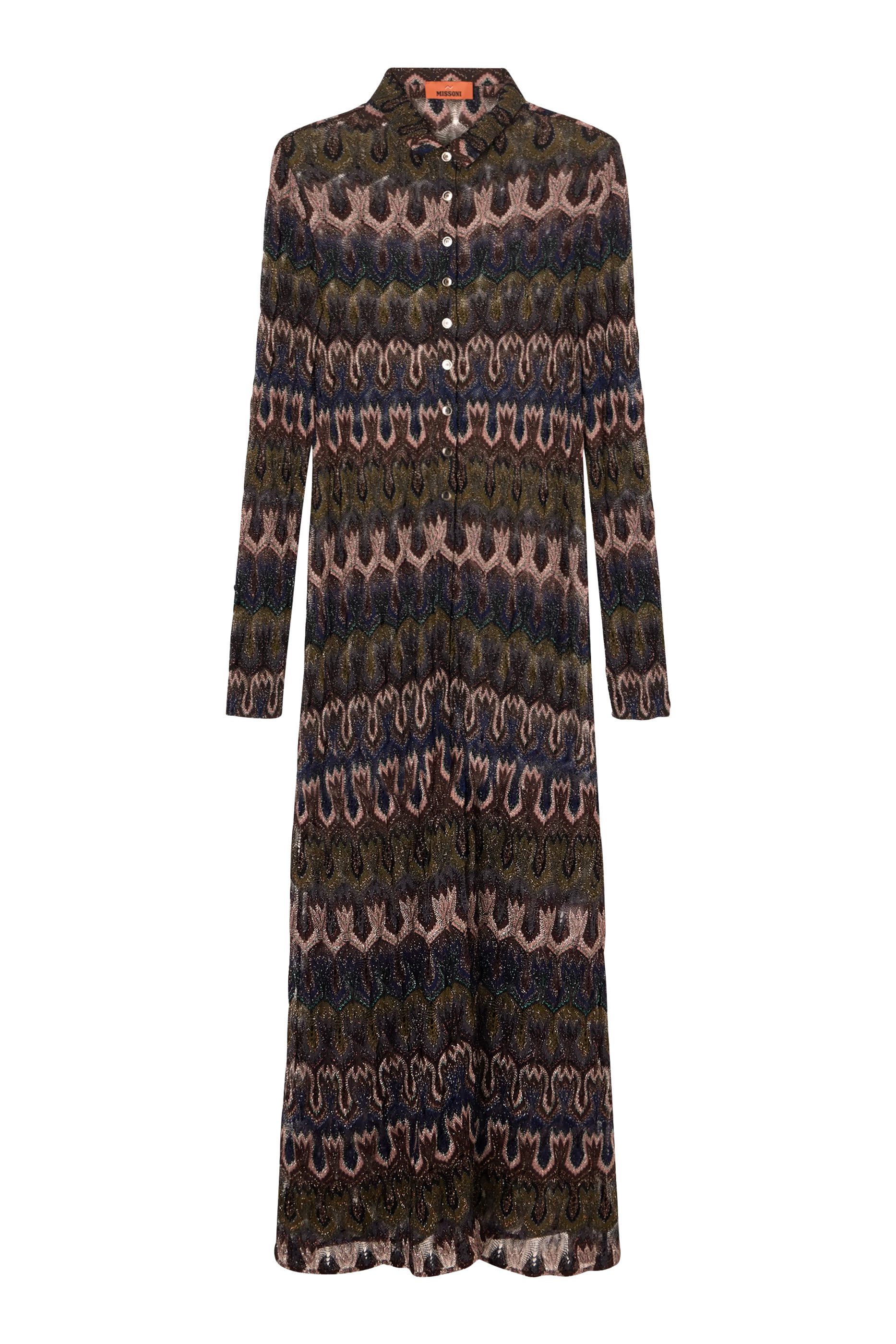 كارديغان طويل بنقشة أرابيسك دانتيل