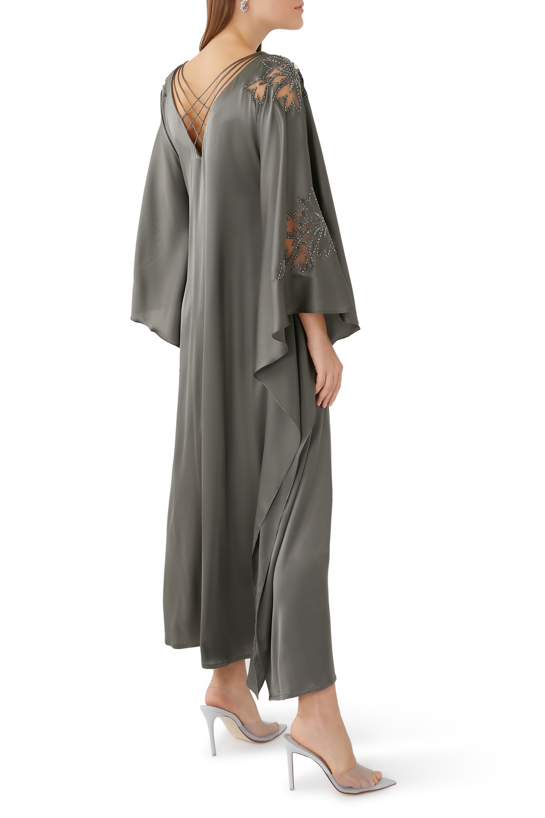 فستان مجدول حرير