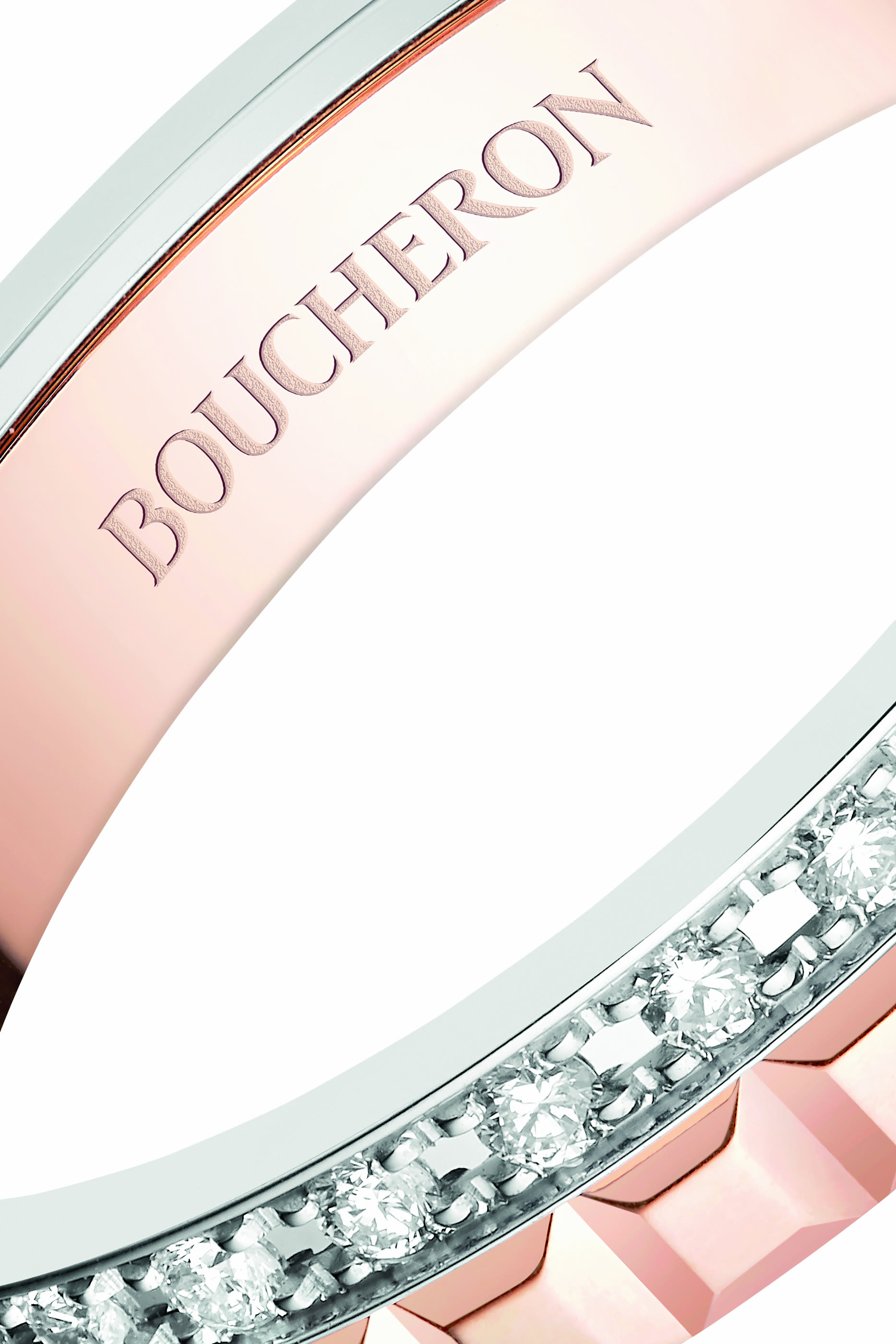 خاتم زفاف كاتر بإصدار رادينت كلو دو باريس مرصع بماس، ذهب مختلط عيار 18