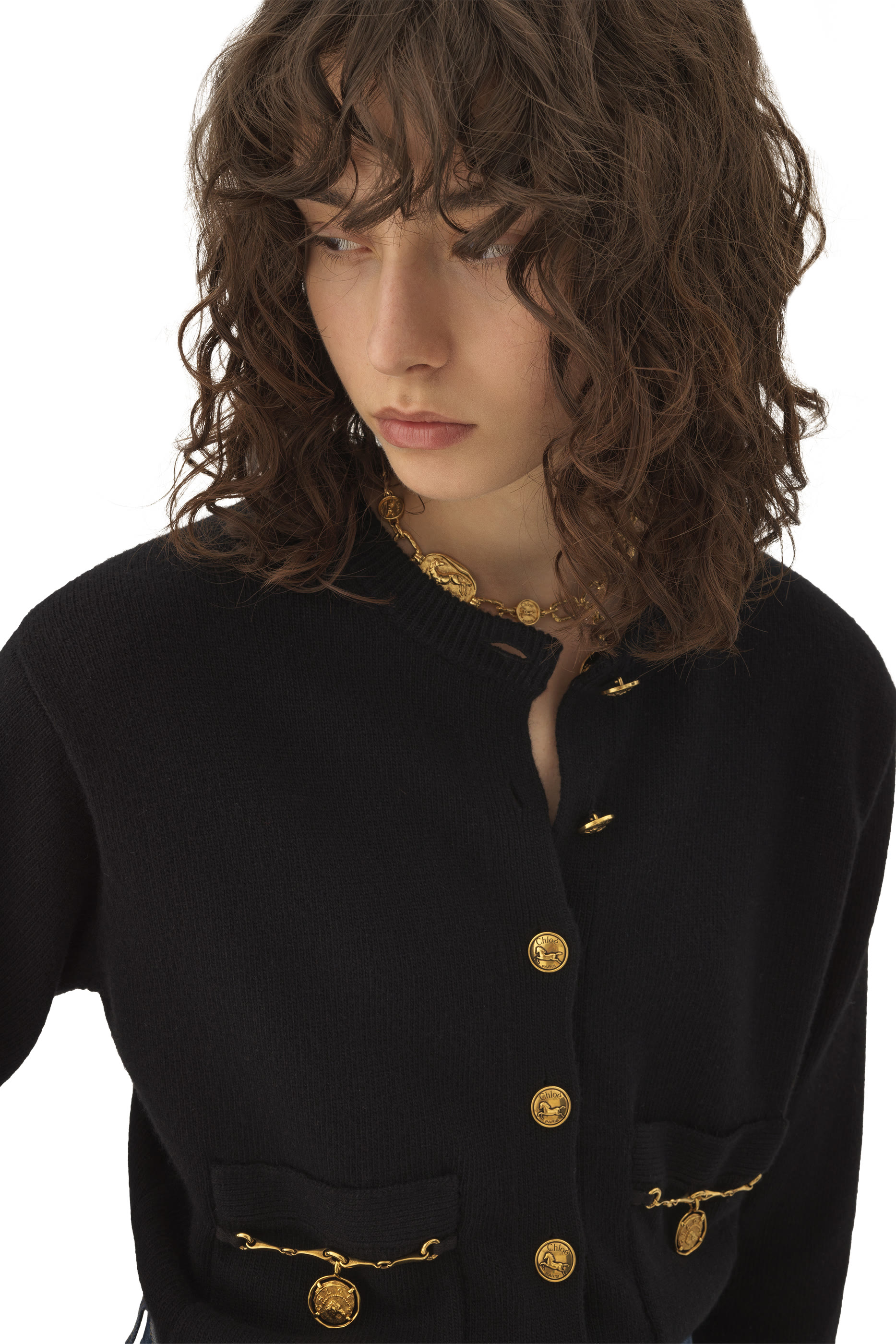 كارديغان بأزرار للإغلاق