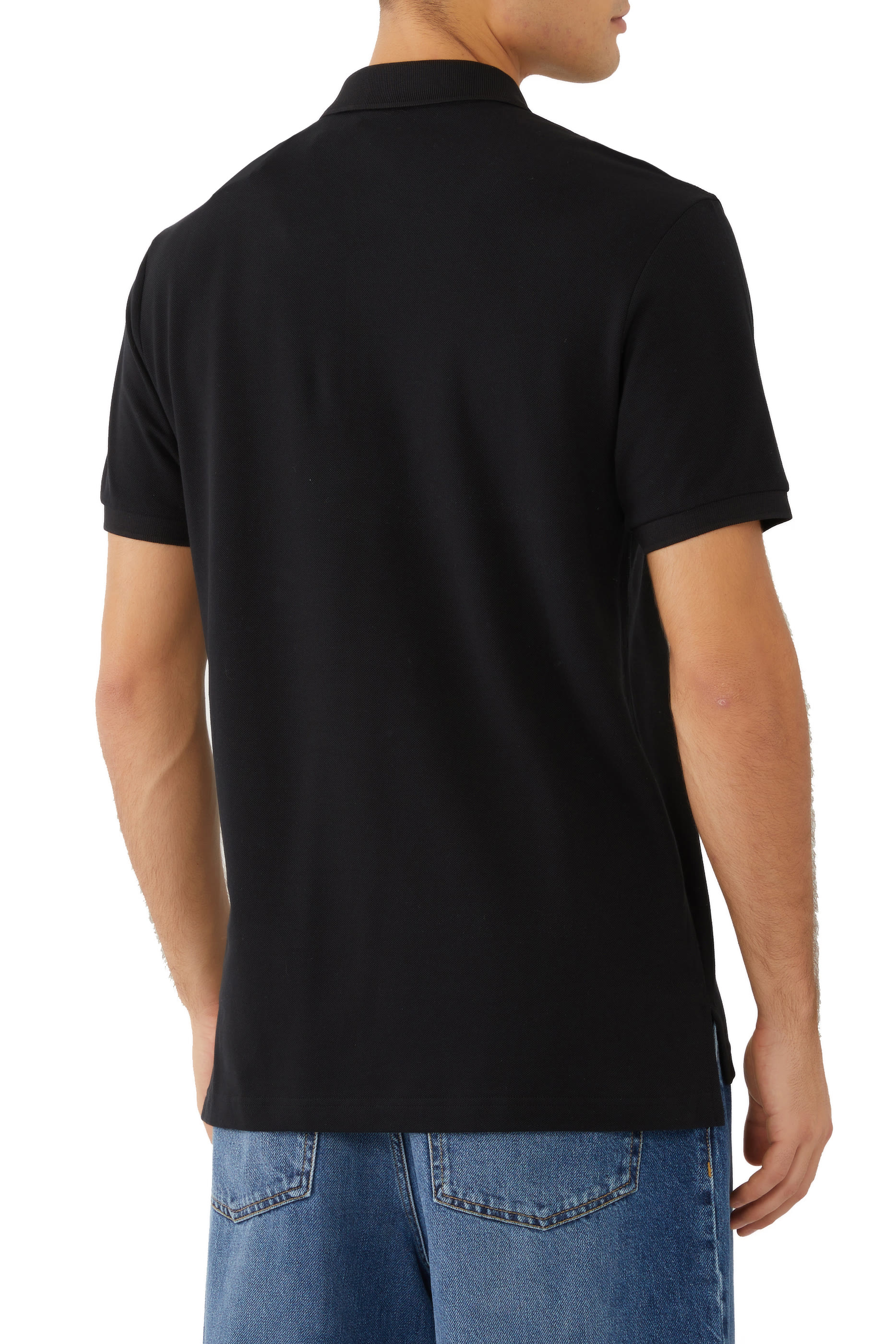 قميص بولو كلاسيكي بنقشة غرافيك بيكيه