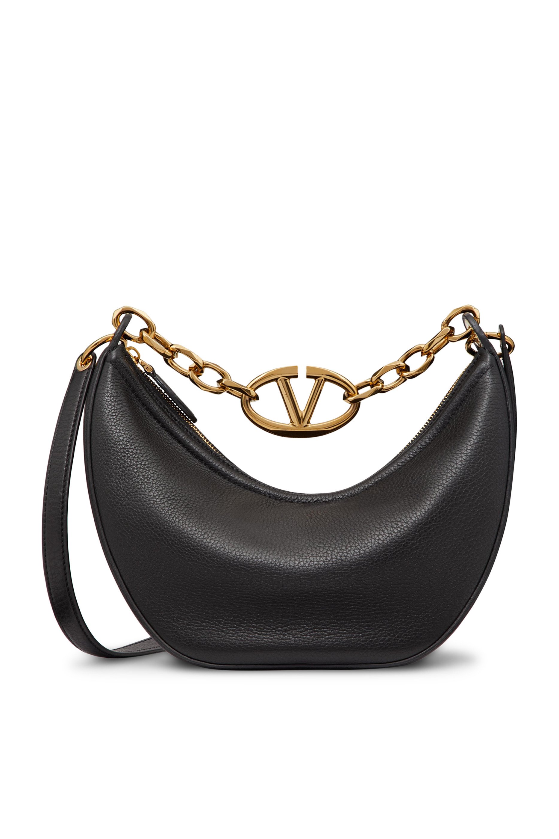 حقيبة هوبو مون صغيرة بشعار V