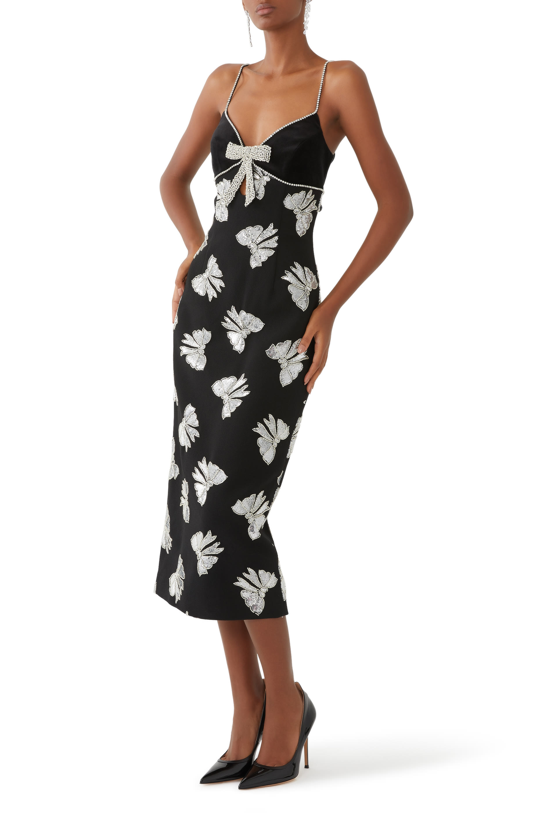 فستان إكس نيكي هيلتون فالور متوسط الطول