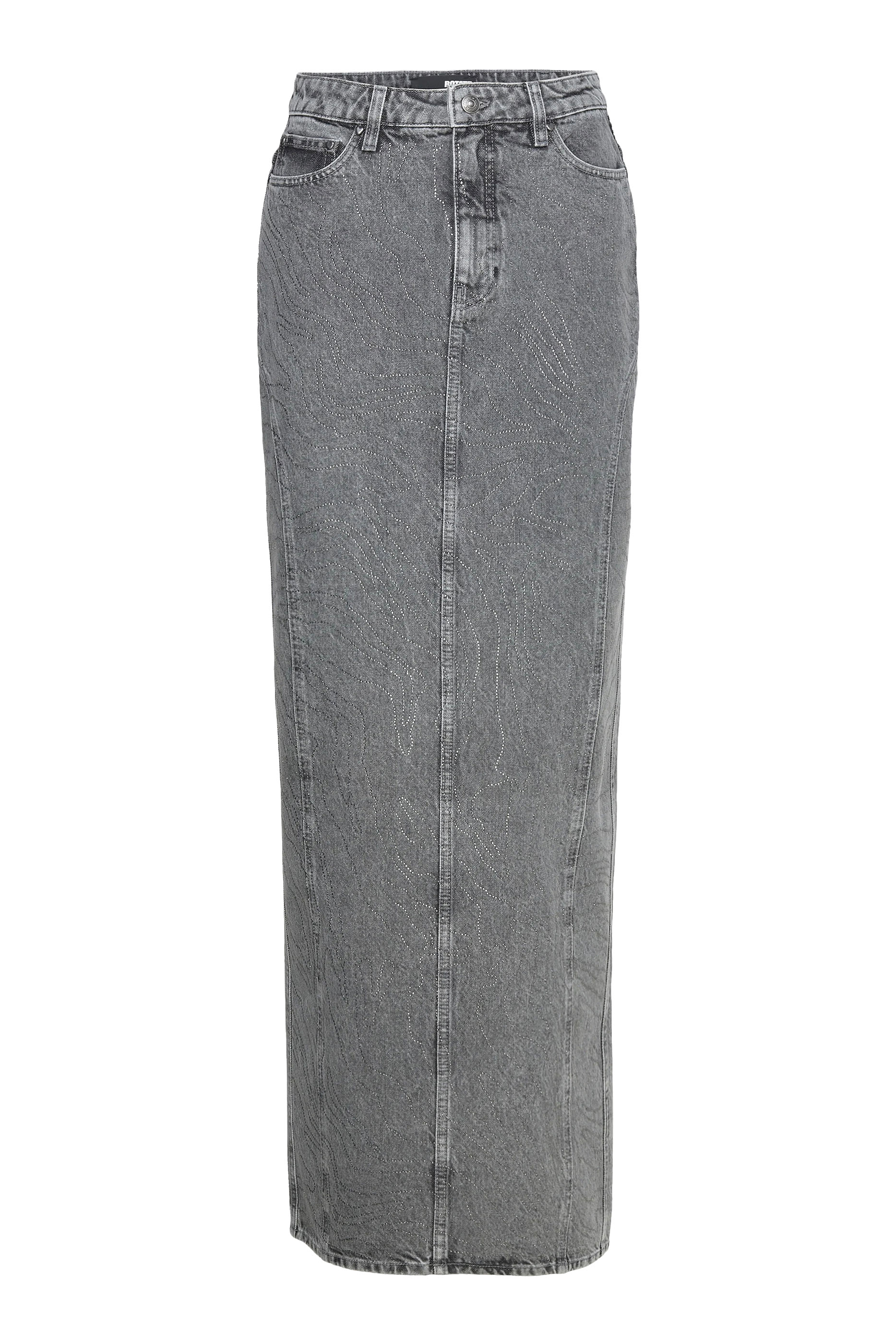 تنورة دنيم مرصعة بأحجار الراين