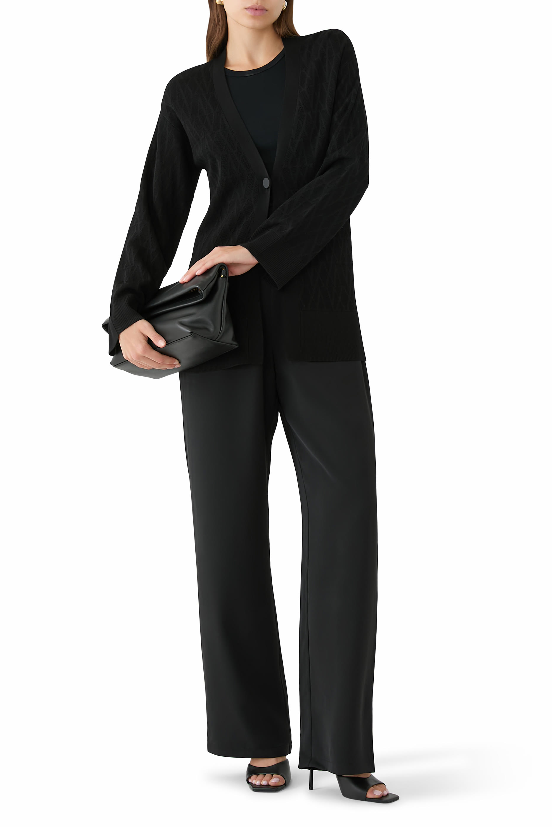 كارديغان مزين بشعار الماركة بالكامل