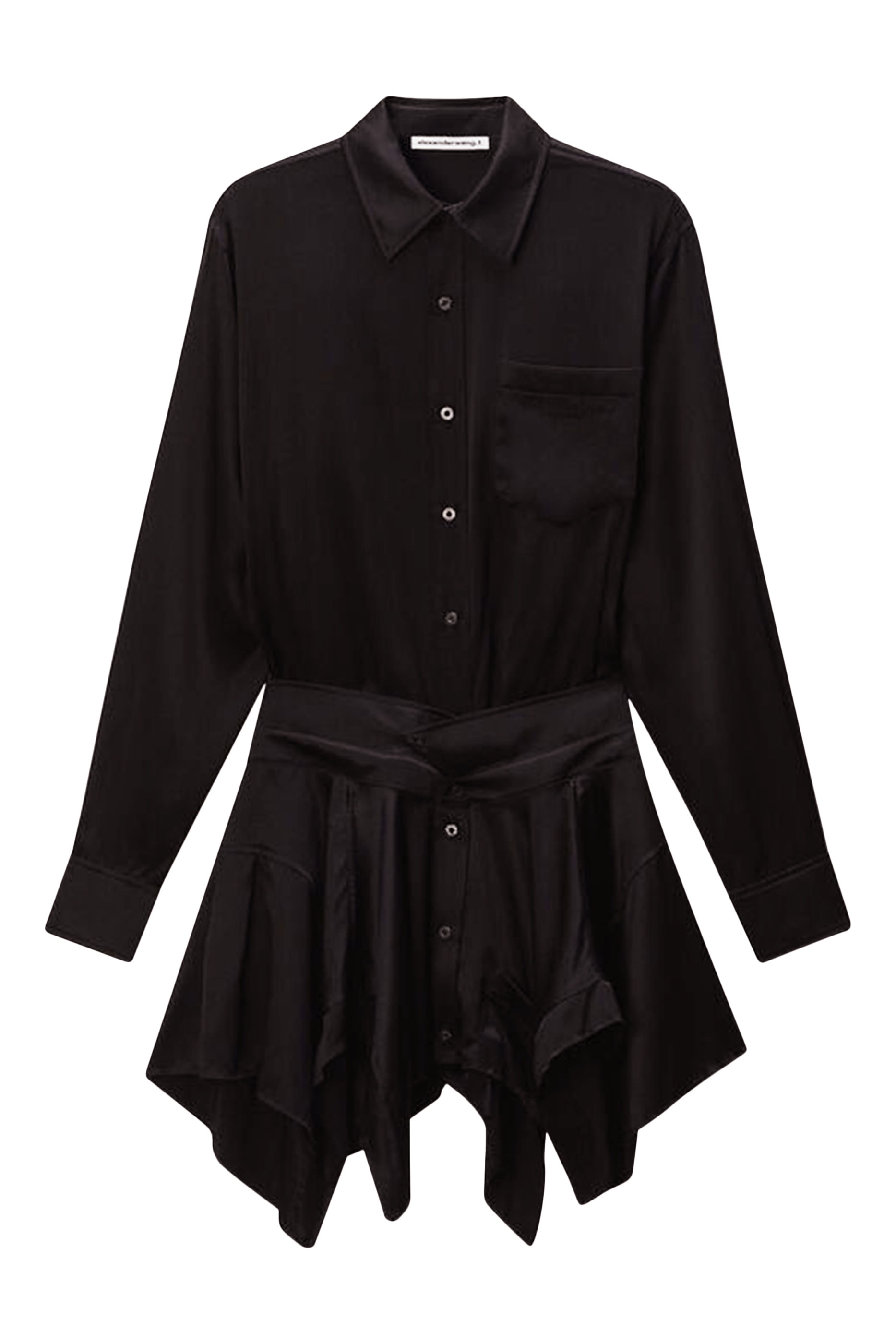 فستان بتصميم قميص مزدوج حرير شارميوز