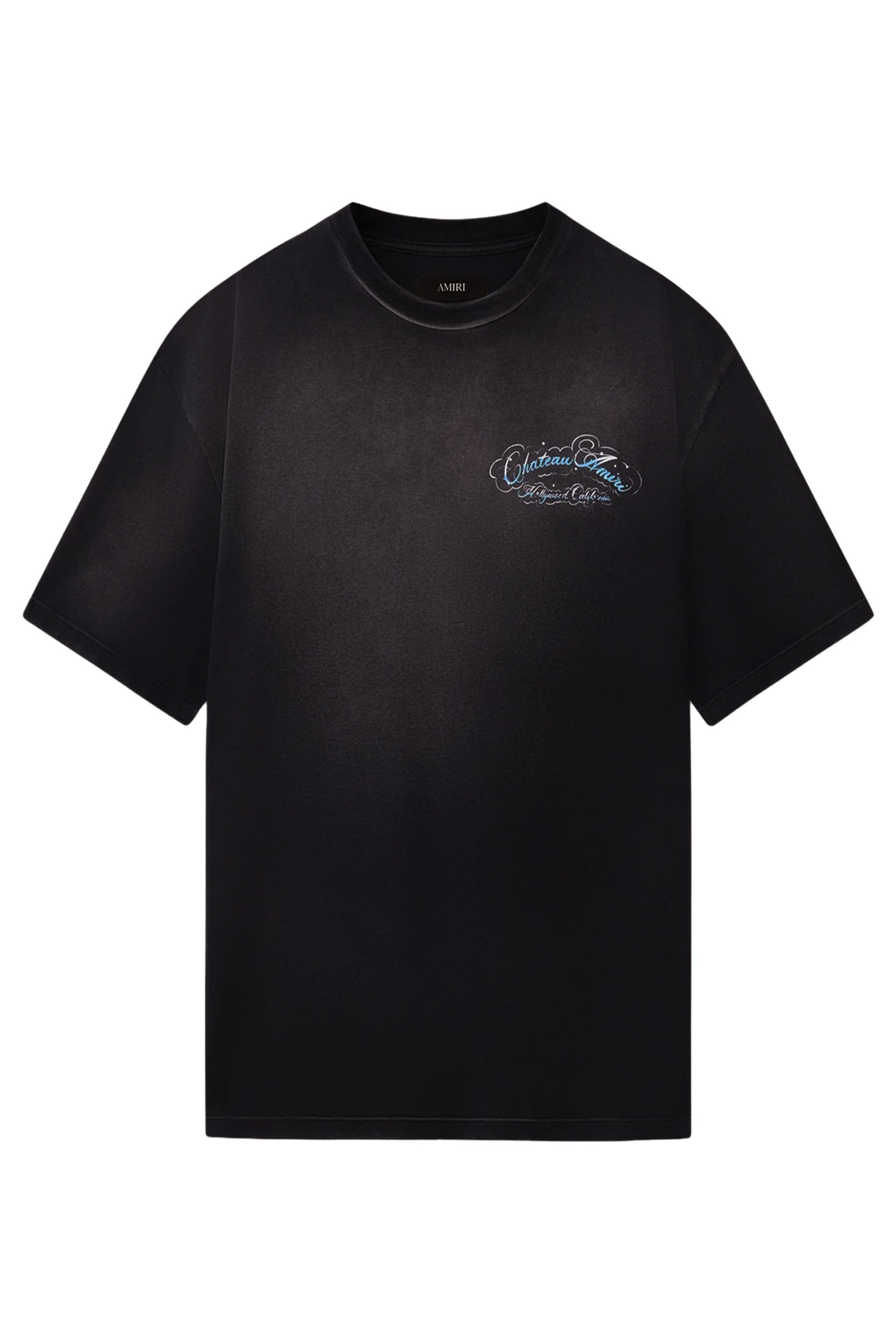 تيشيرت بقصة فضفاضة ونقشة شعار الماركة بكريستال