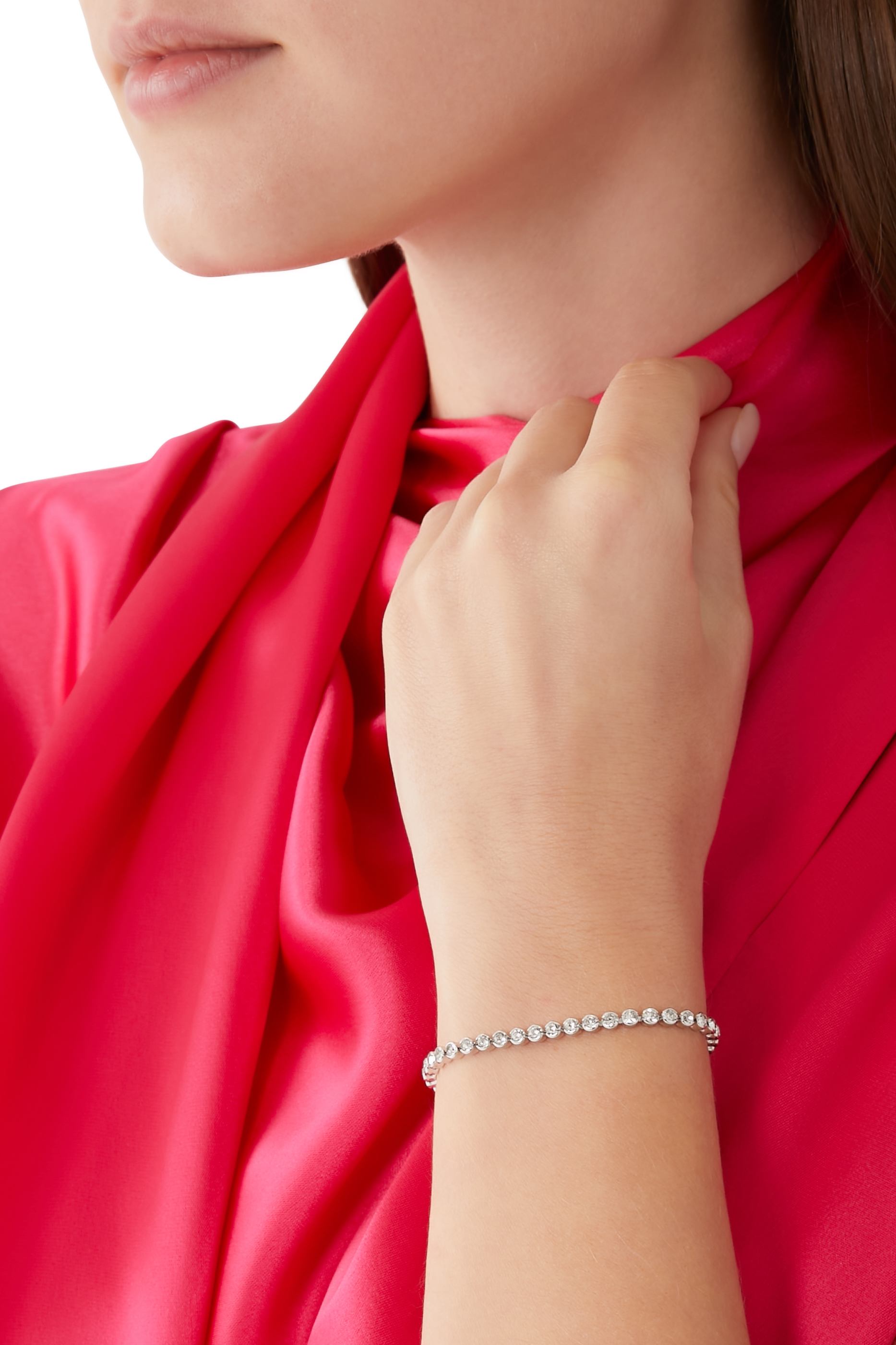 سوار سيري تنس مرصع بكريستال سواروفسكي روديوم