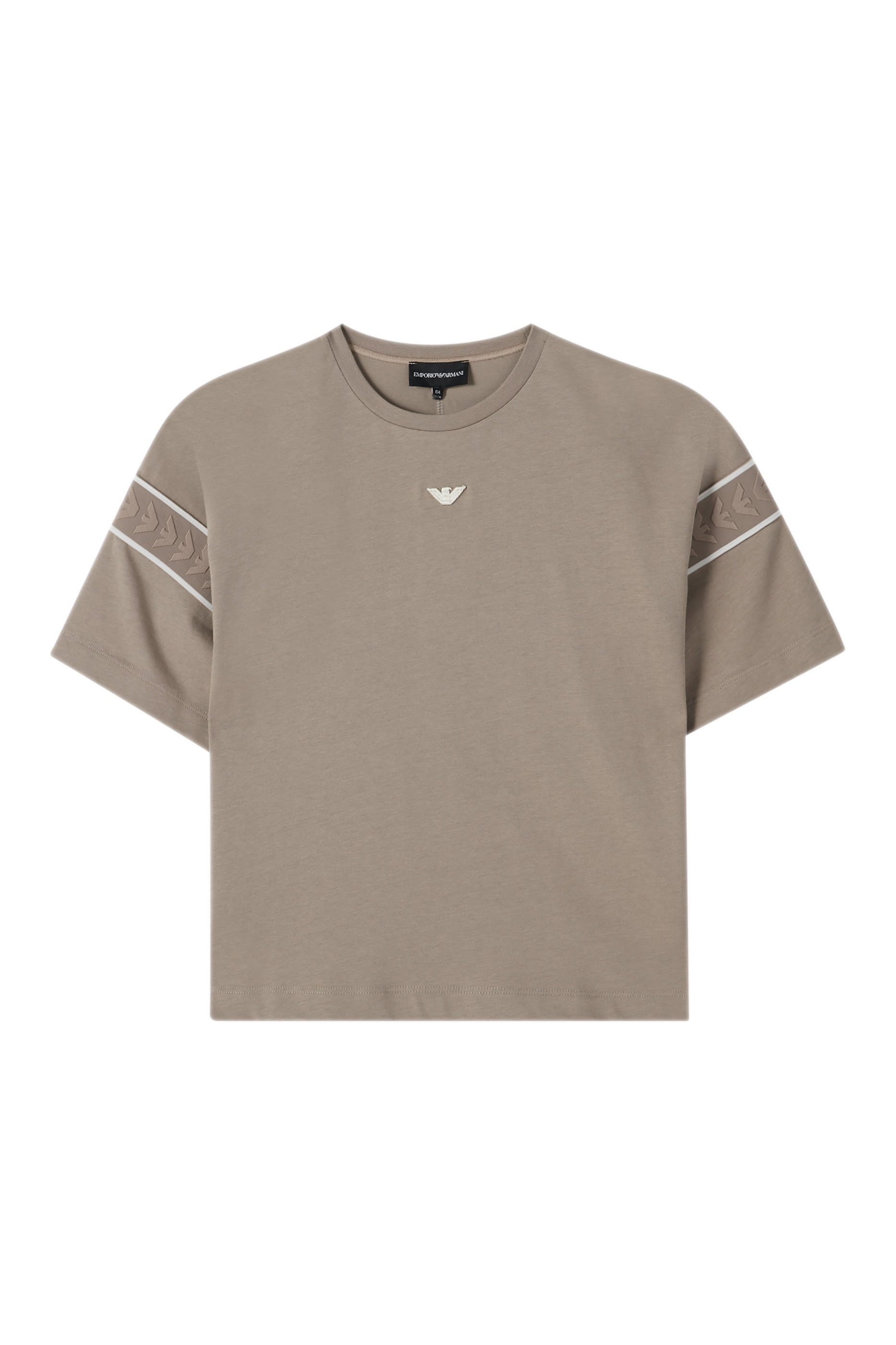 تيشيرت بشريط بشعار الماركة صغير للأطفال