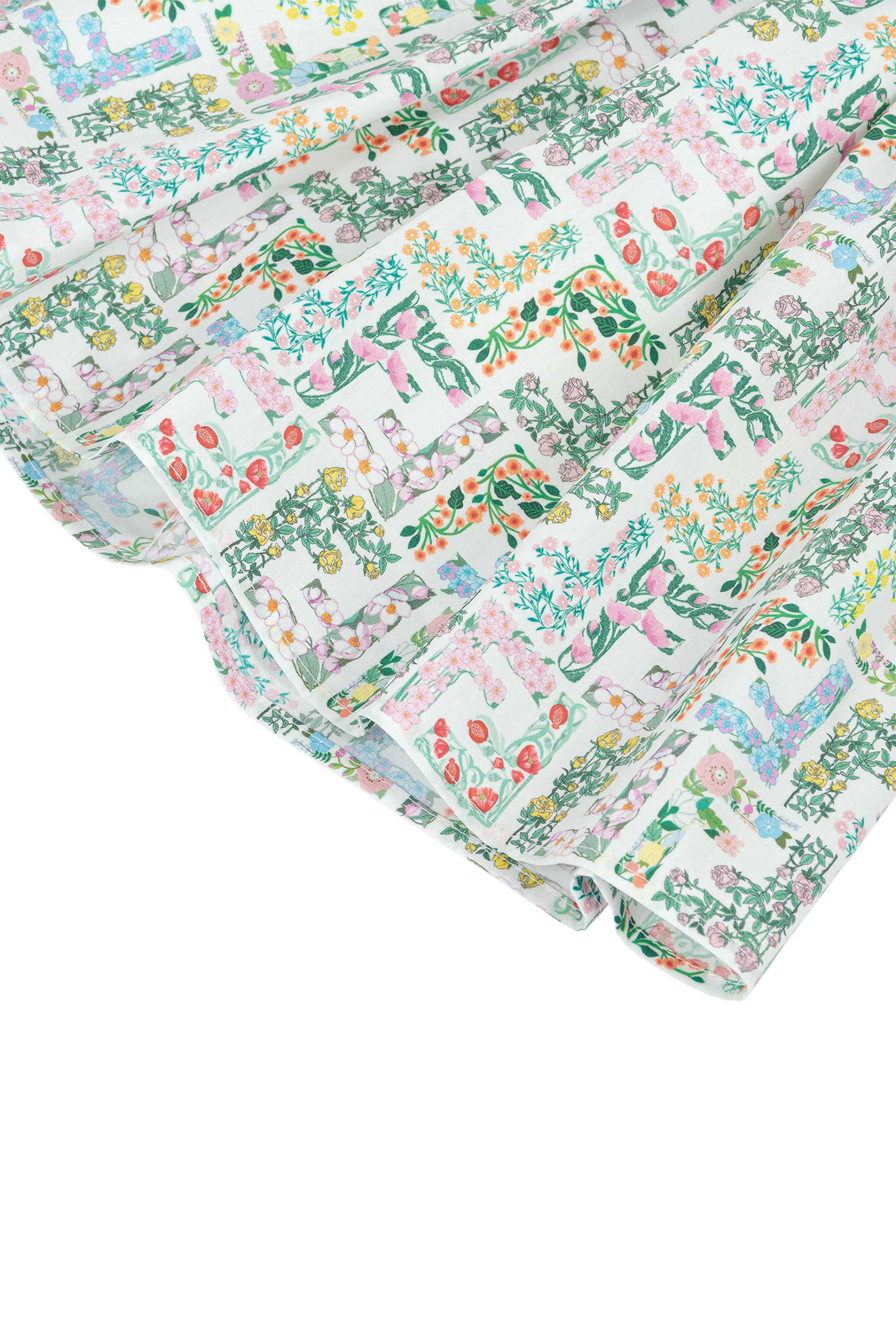 فستان بطبعة حرفي شعار الماركة قطن للأطفال