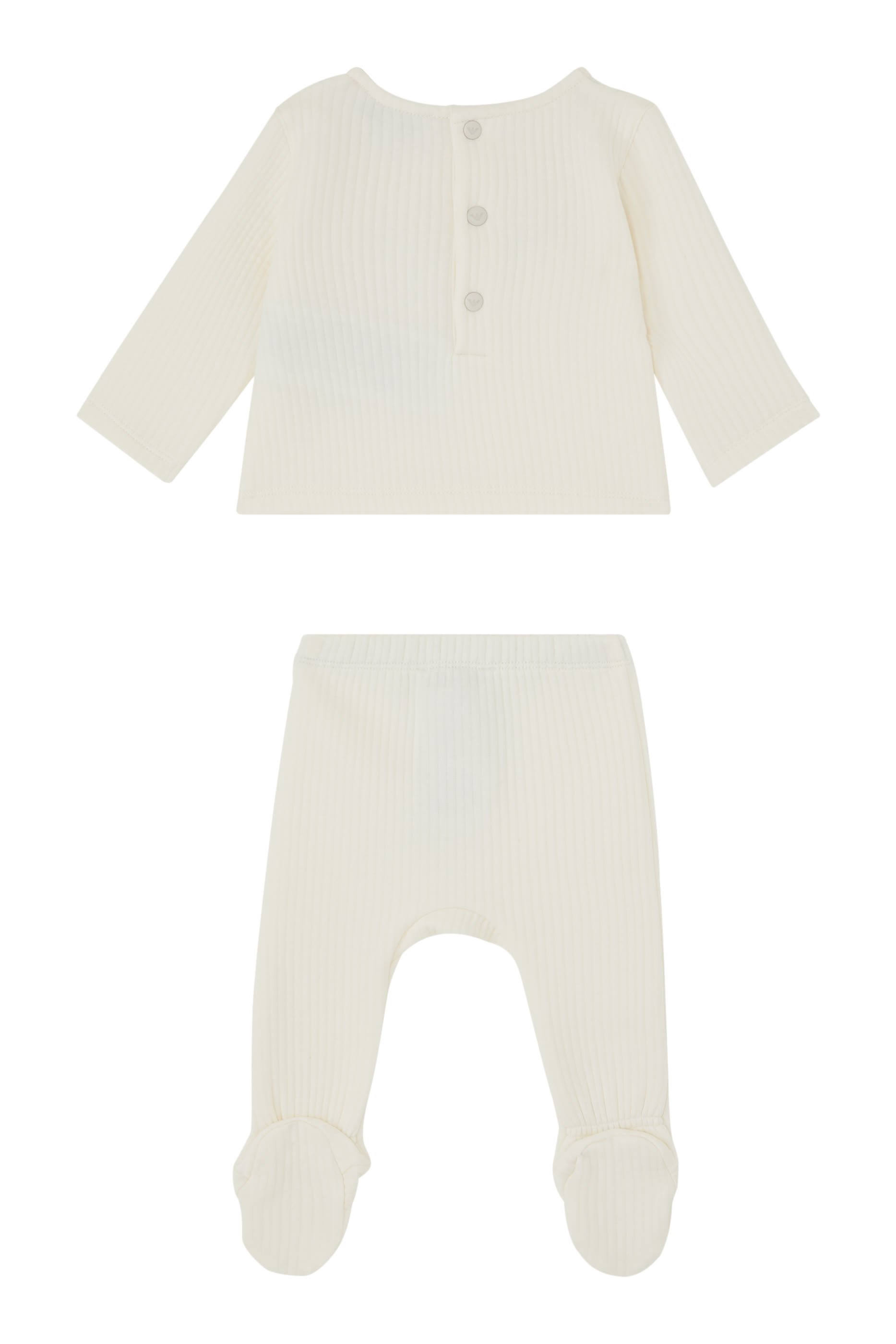 طقم بحواف بارزة الملمس متباينة اللون، قطعتين للأطفال