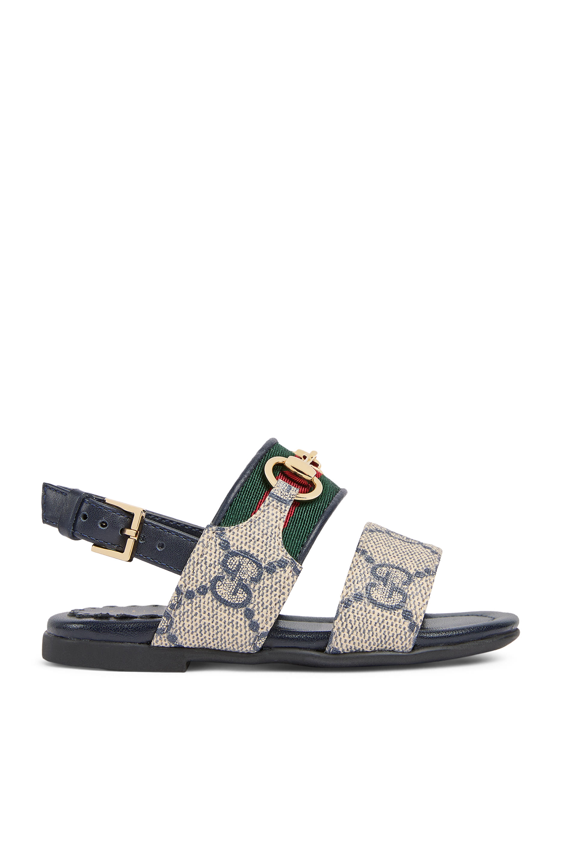 Kids Web and Horsebit Detail Sandals