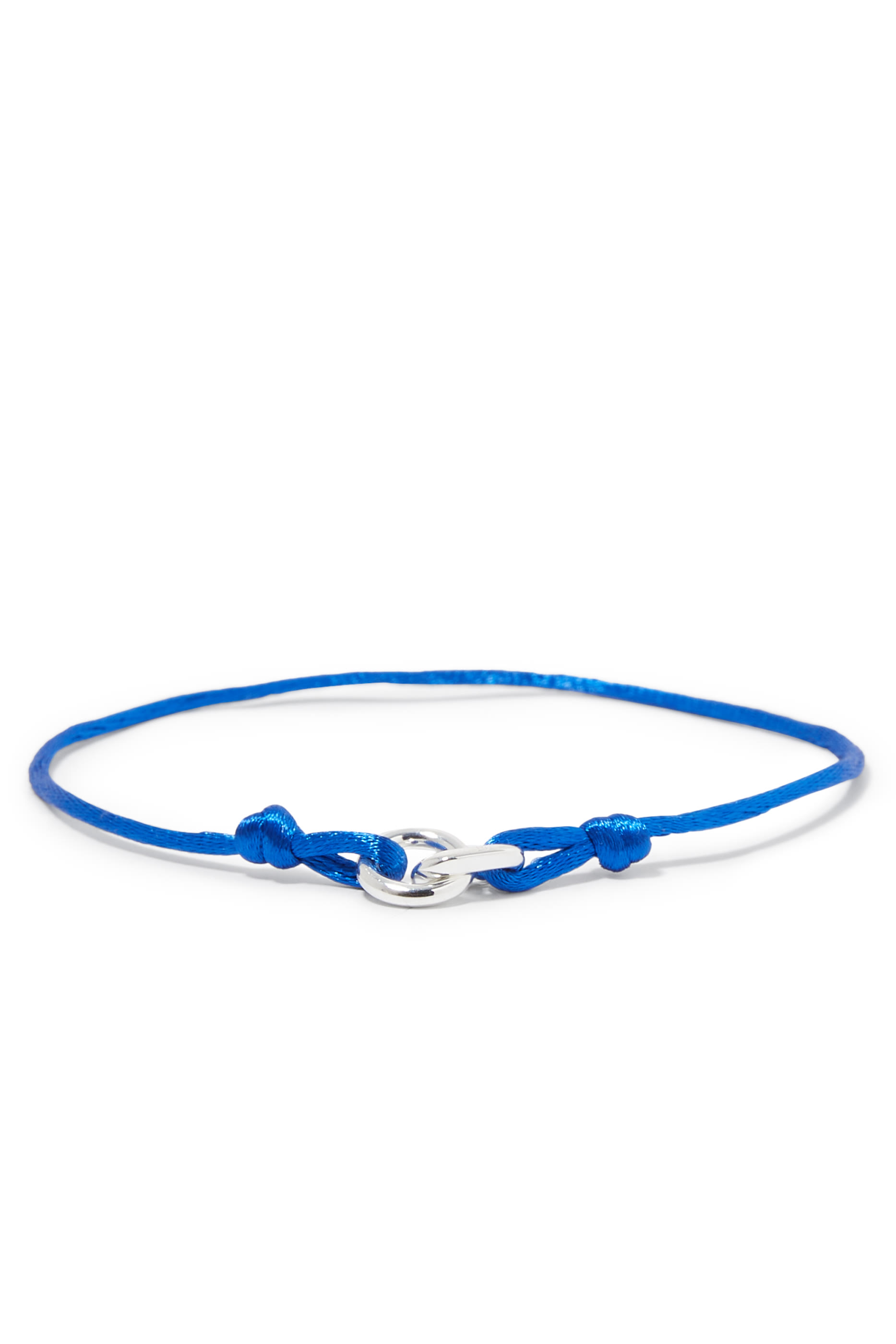 سوار إليمنت بحبل حرير كوري، فضة إسترلينية 925