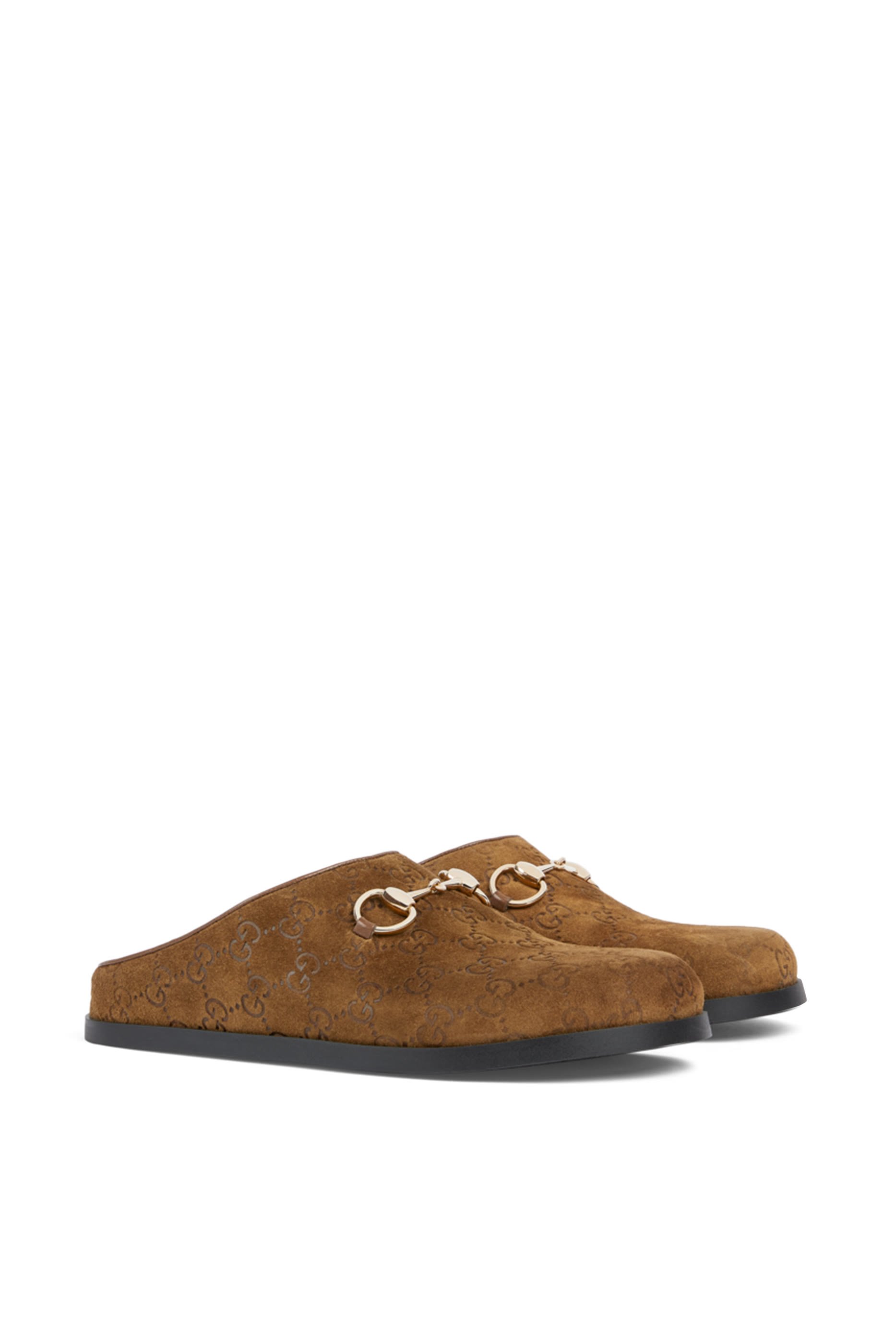 حذاء مفتوح من الخلف بحلية لجام الحصان