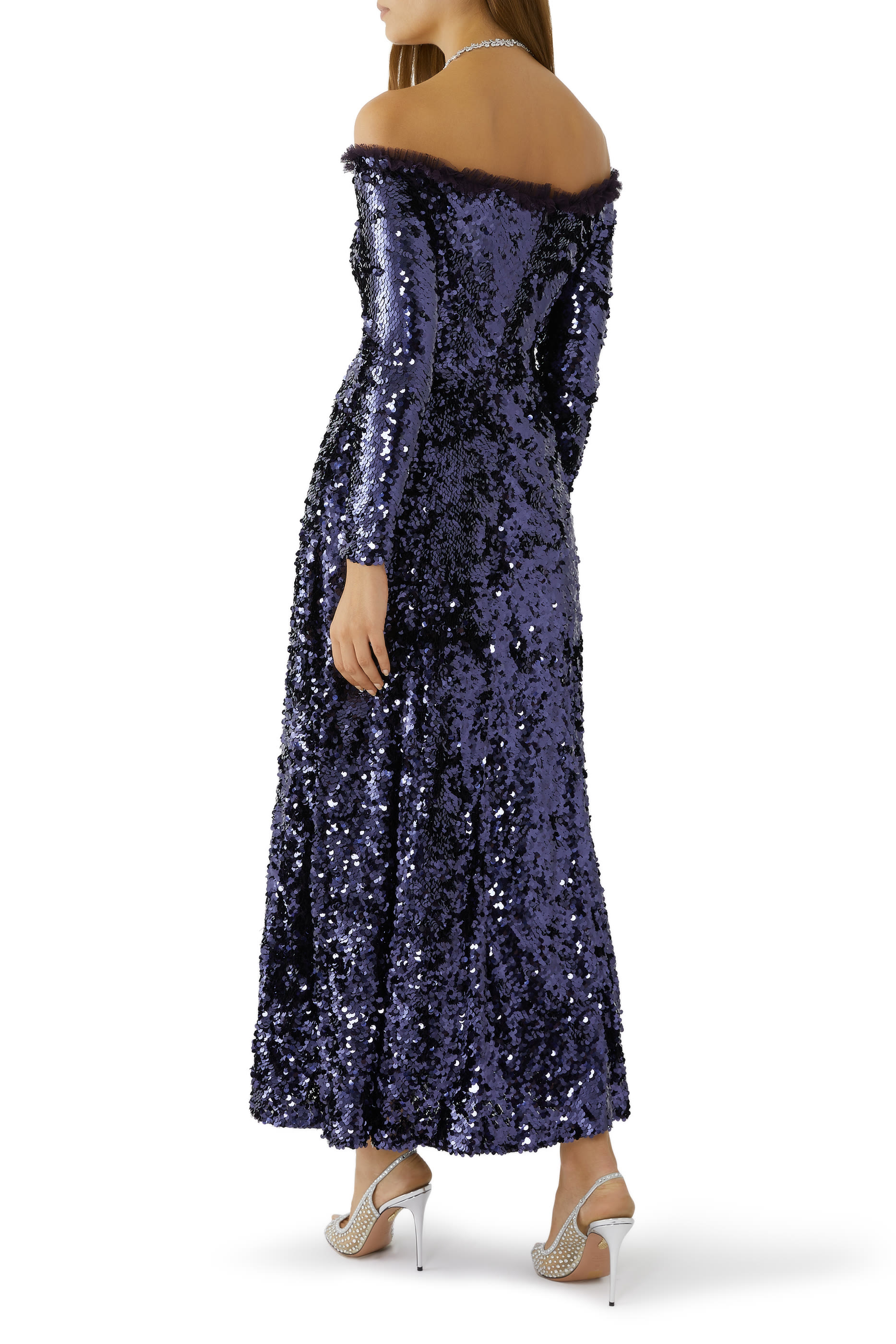 فستان سهرة هالي بطول الكاحل