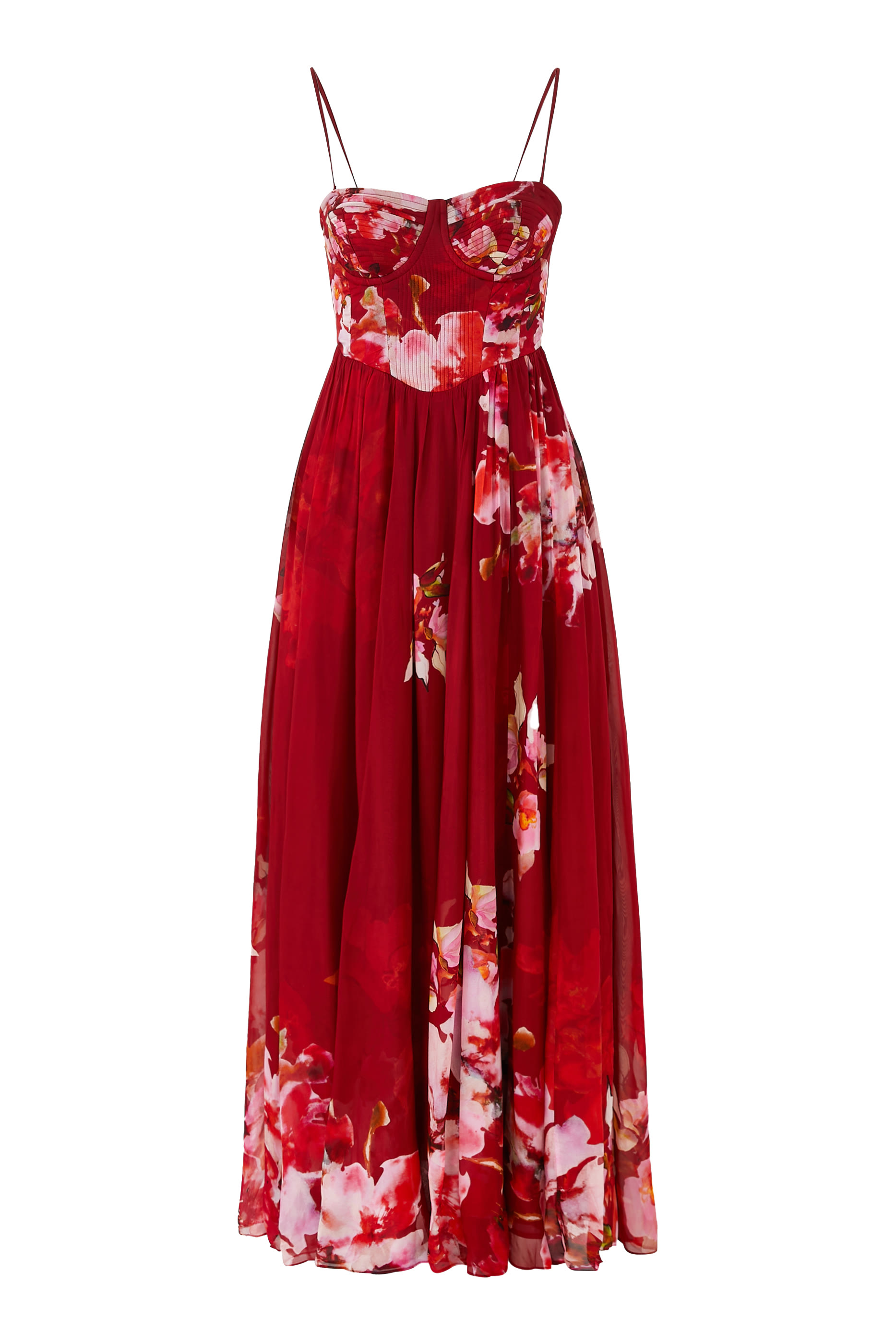 فستان طويل بخصر بقصة ضيقة