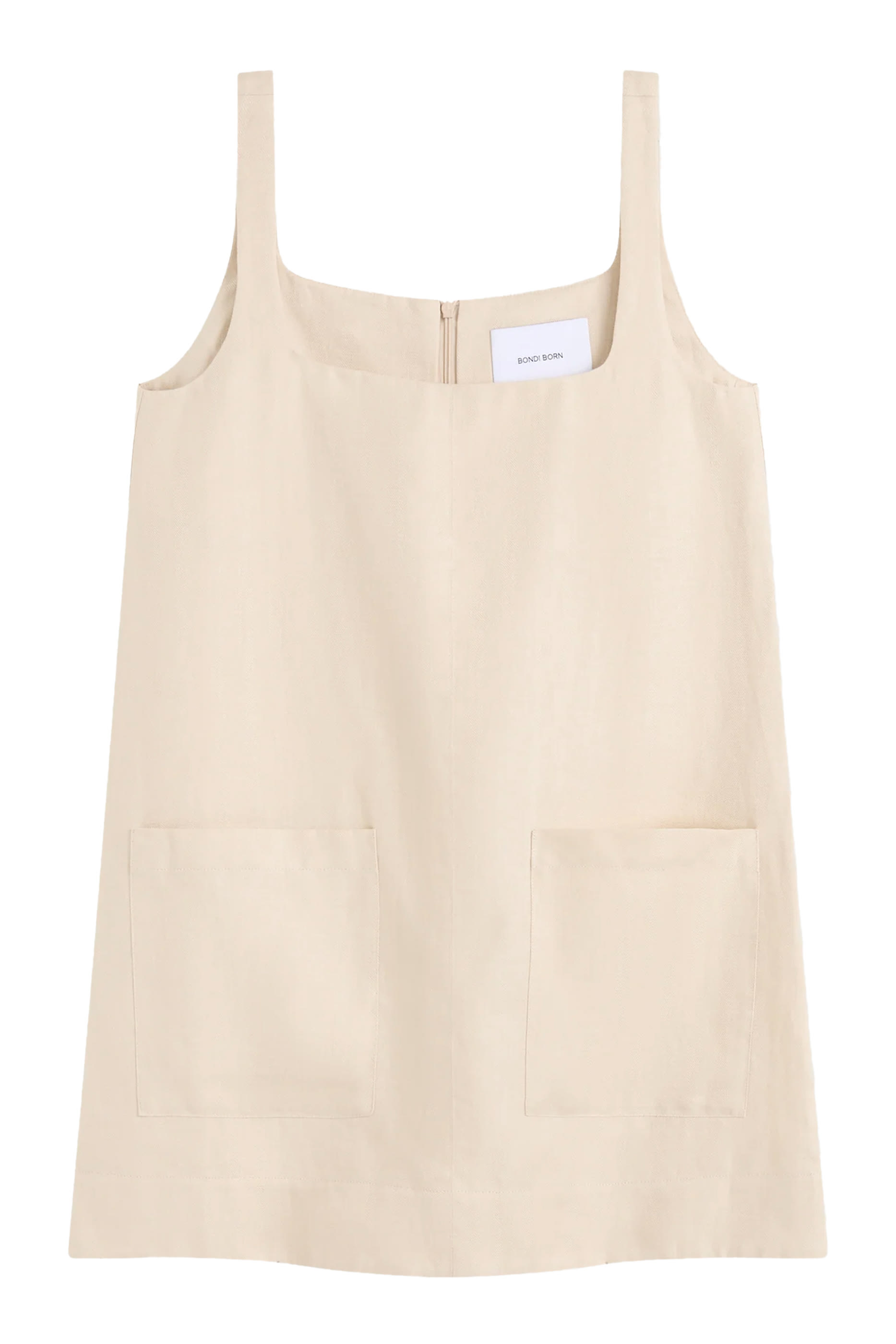 فستان ديلفي بقصة قصيرة على شكل حرف A كتان