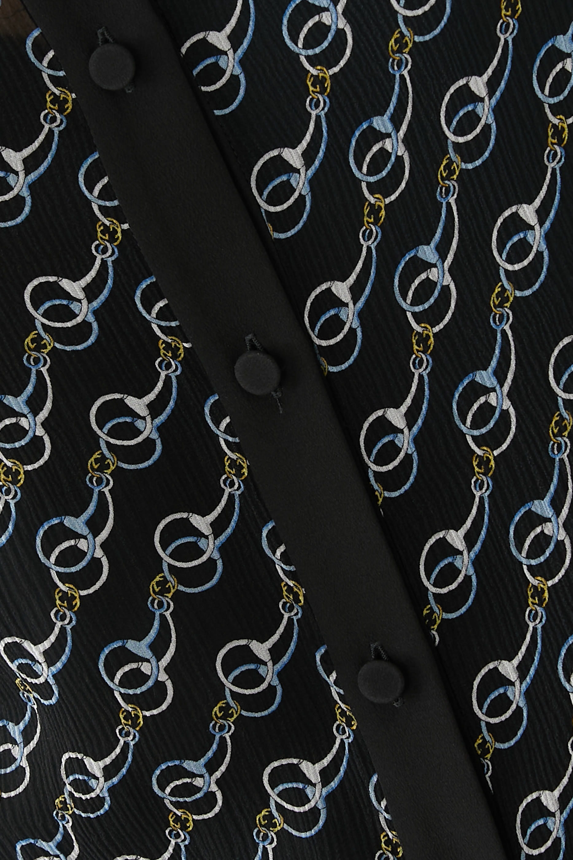 قميص كريبون بطبعات حرير