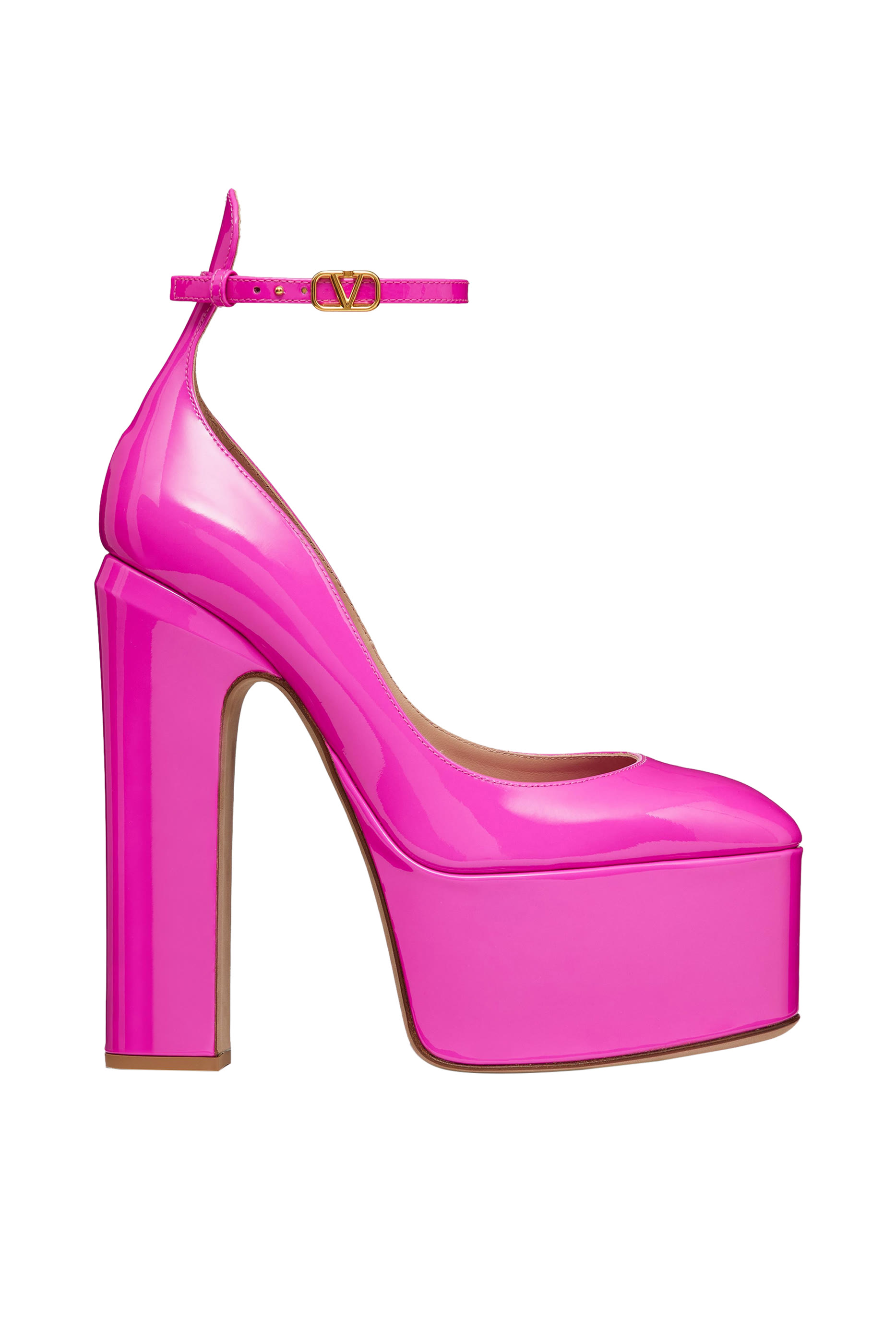 حذاء كلاسيك فالنتينو جارافاني ديسكو بوكس جلد لامع بكعب عالي مقاس 180 مم