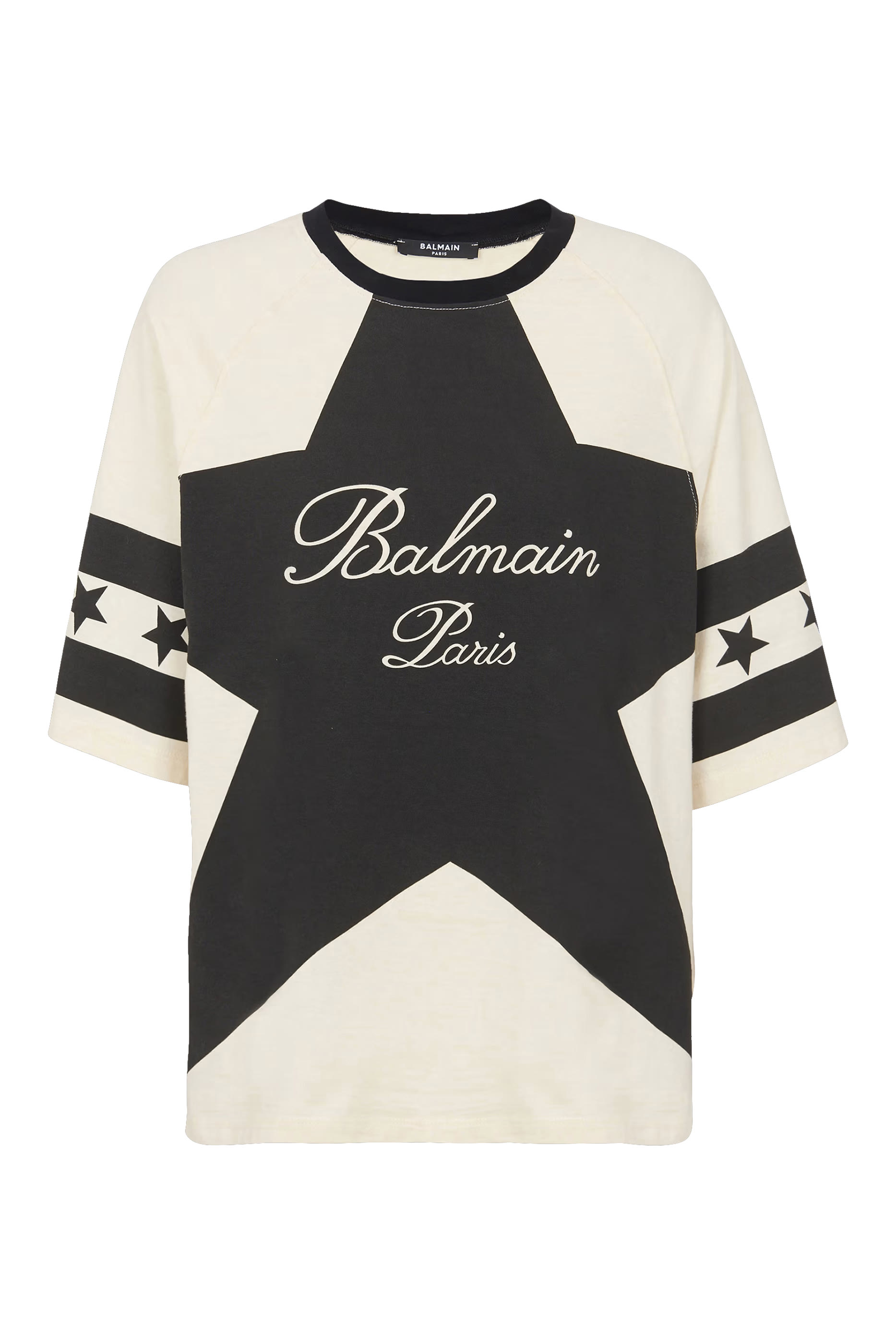 تيشيرت قصير بشعار الماركة ونجوم