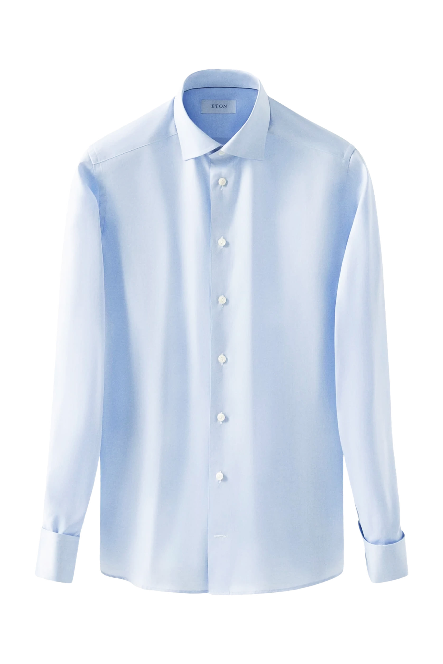 قميص تويل مميز للماركة بلون سادة