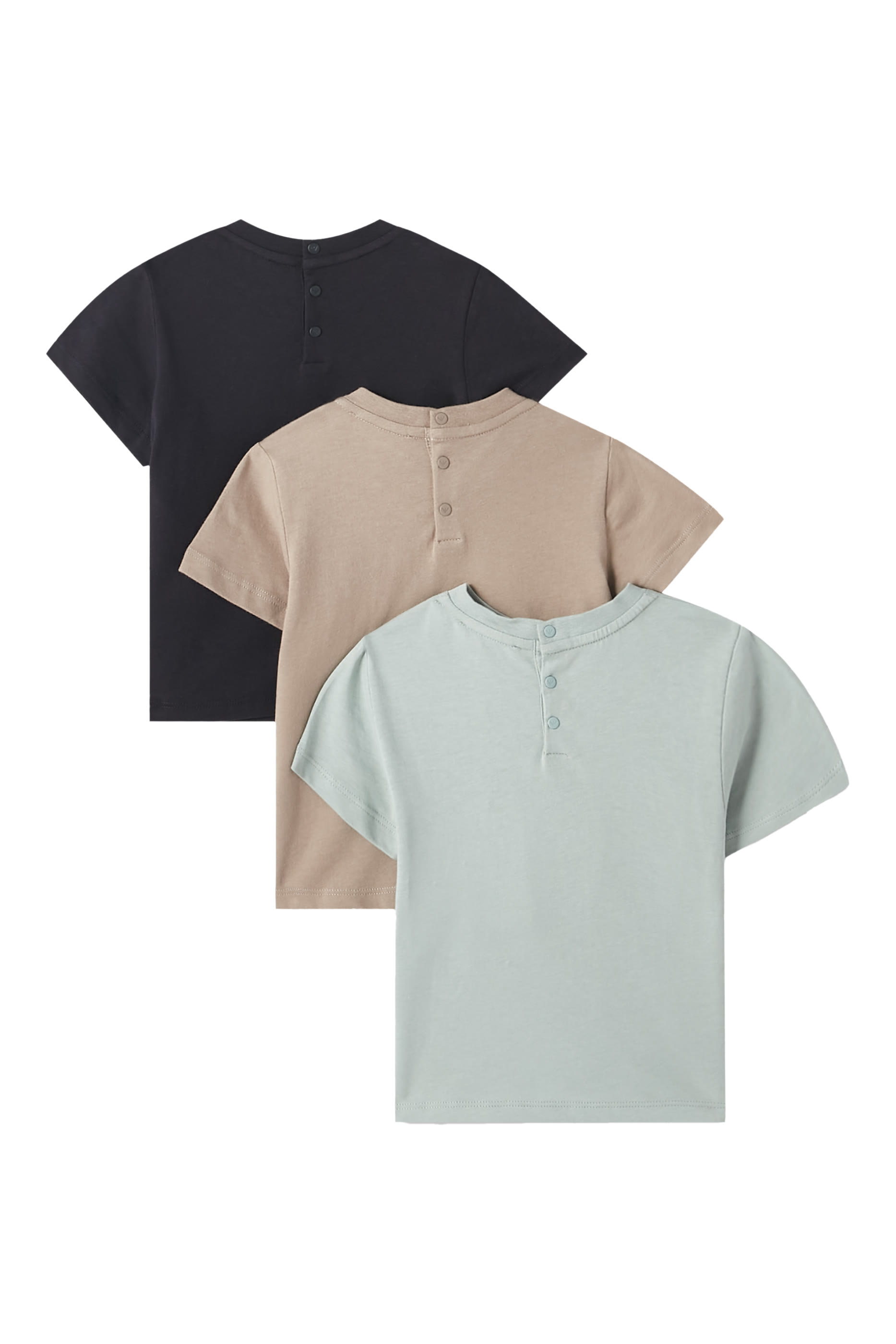 طقم تيشيرت بشعار الماركة للأطفال، ثلاث قطع