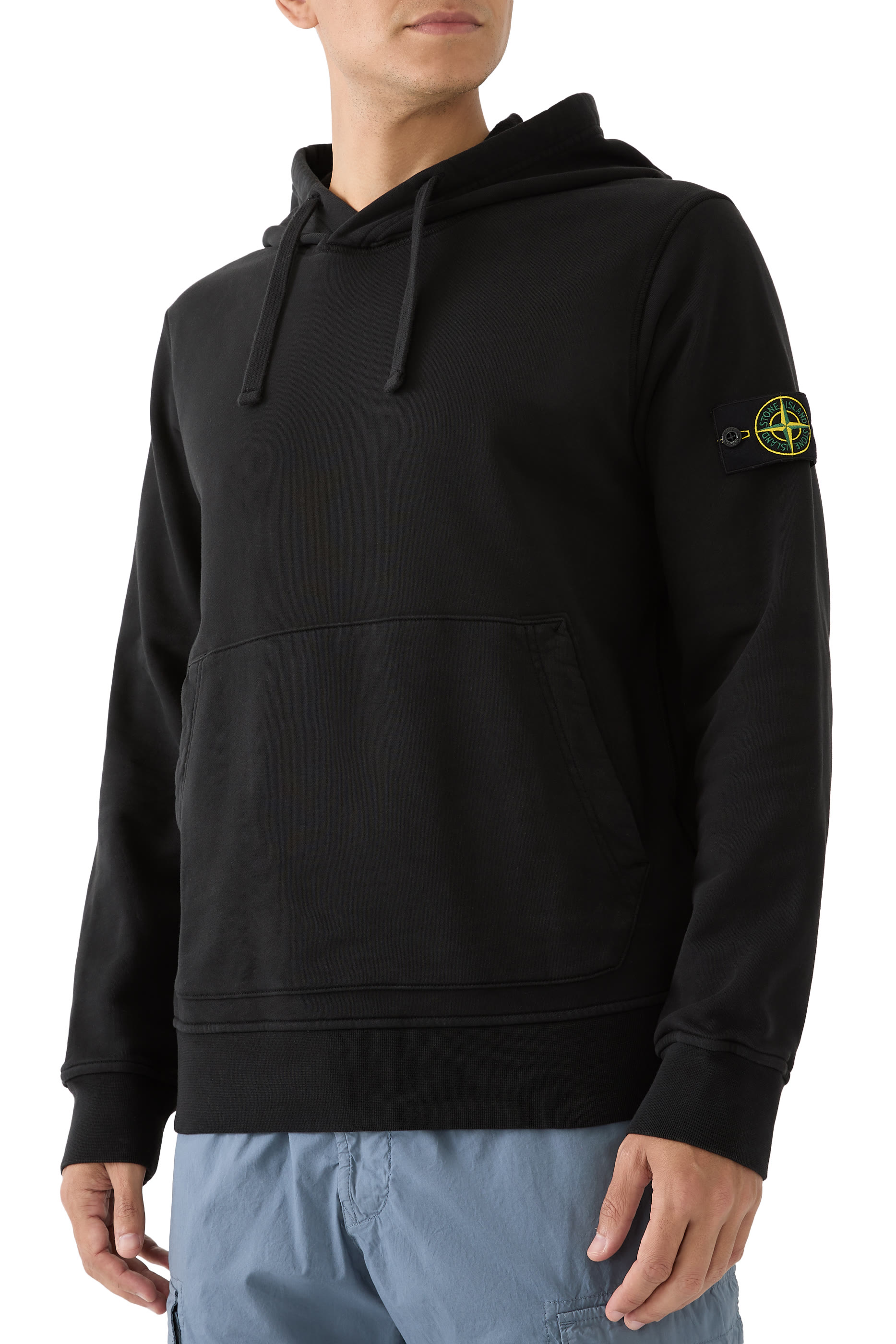 هودي برقعة شعار الماركة صوف قطن عضوي