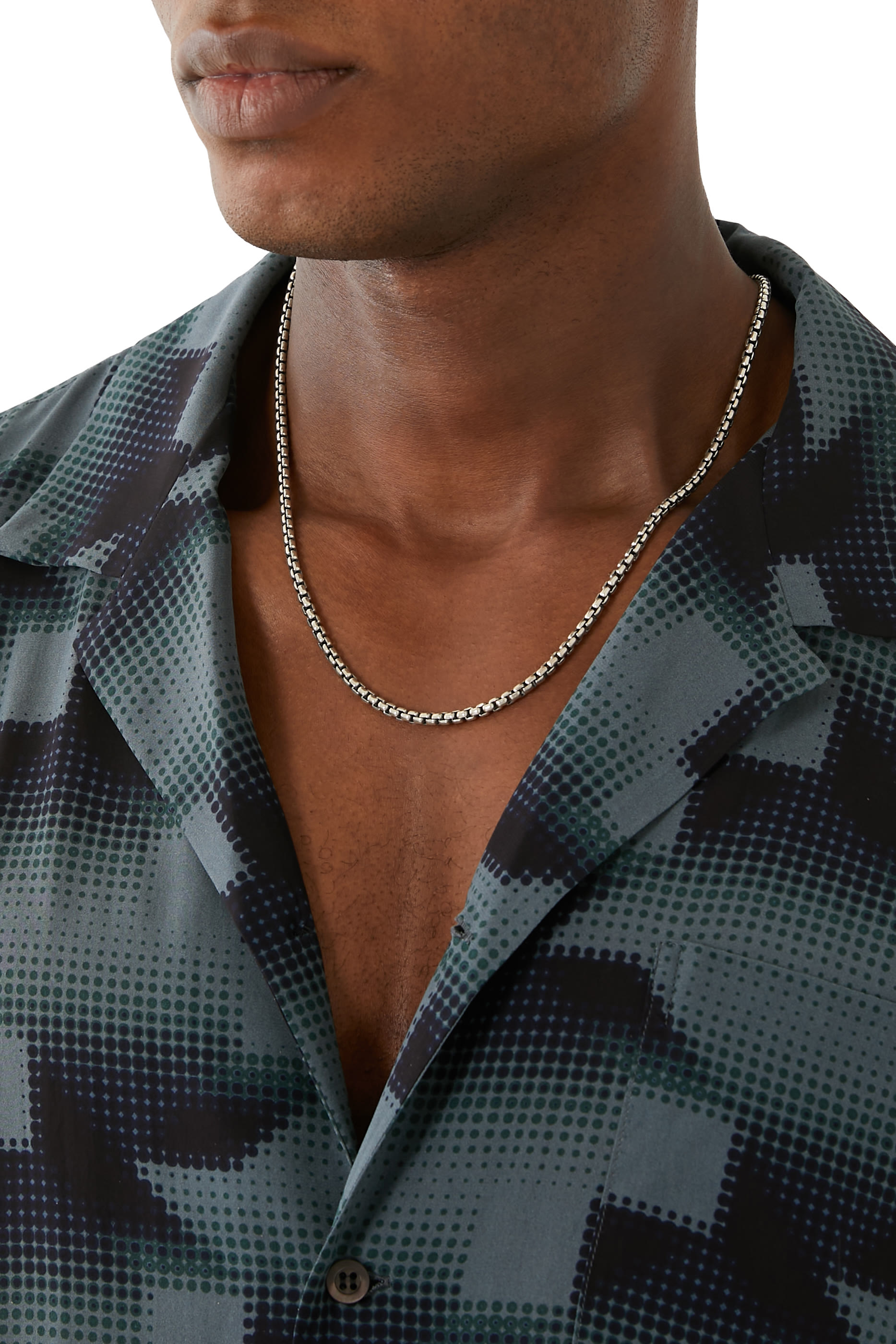 قلادة بحلقات مربعة، ذهب أصفر عيار 18