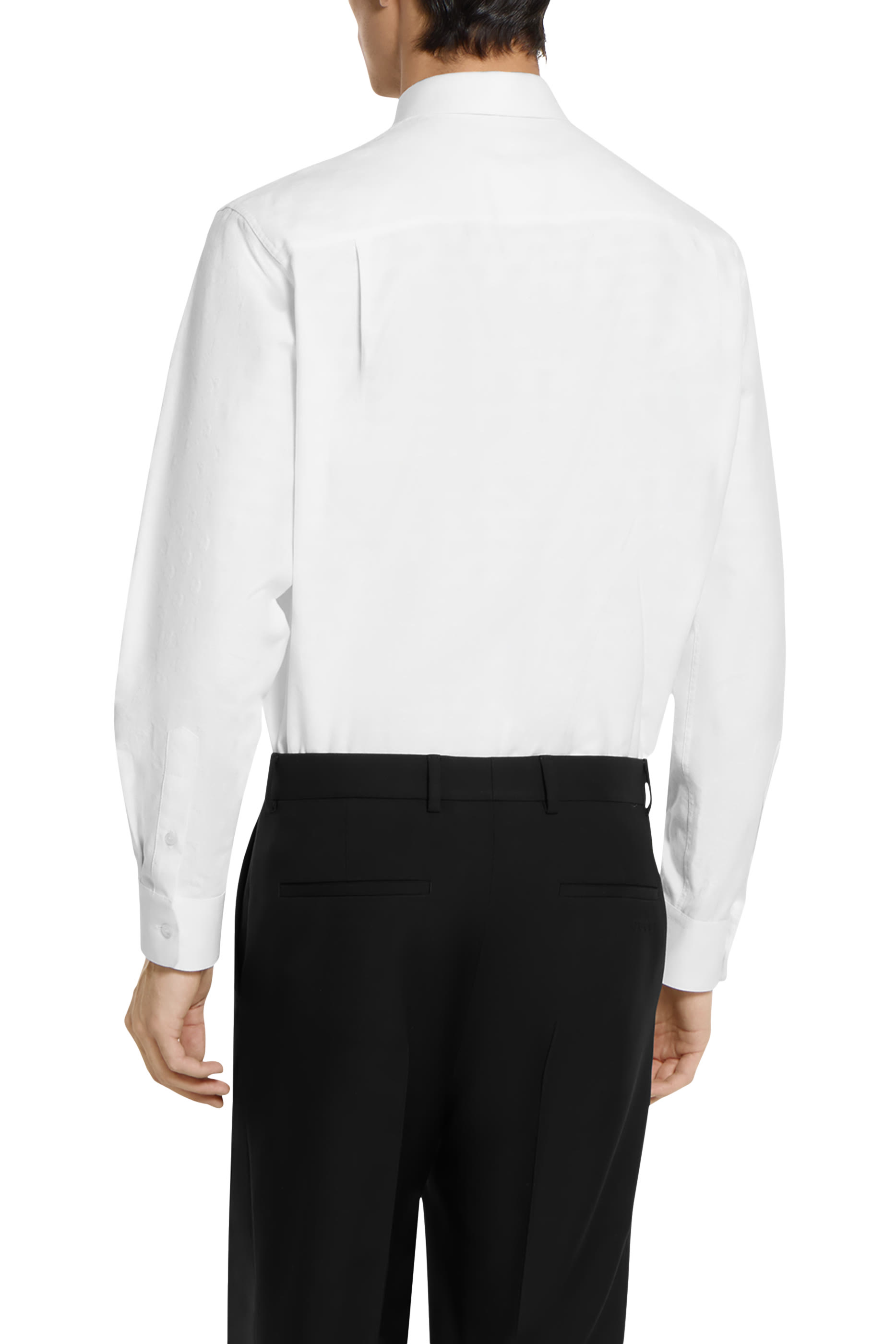 قميص قطن أكسفورد بنقشة حرفي شعار الماركة