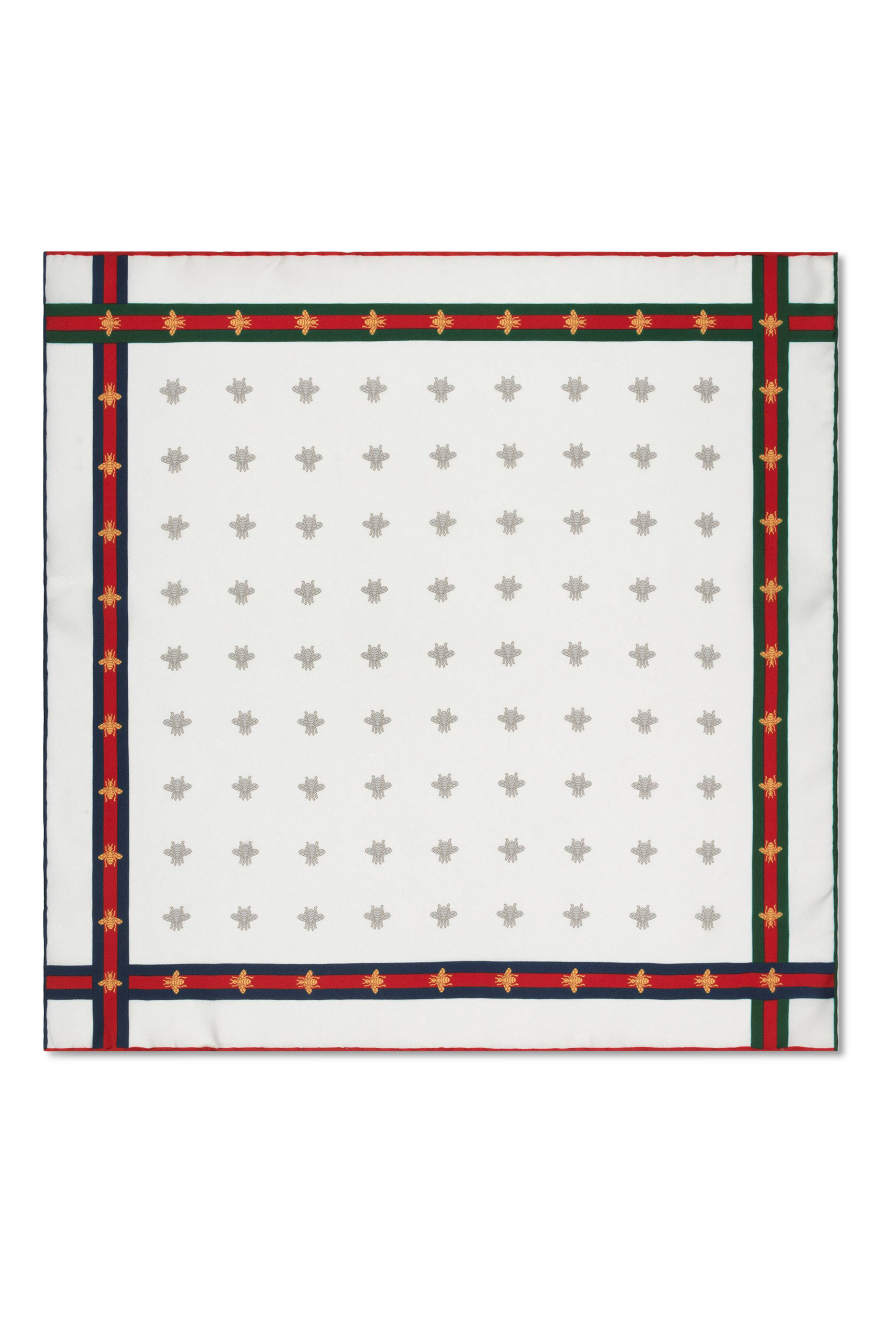 منديل جيب حرير بنقشة نحل